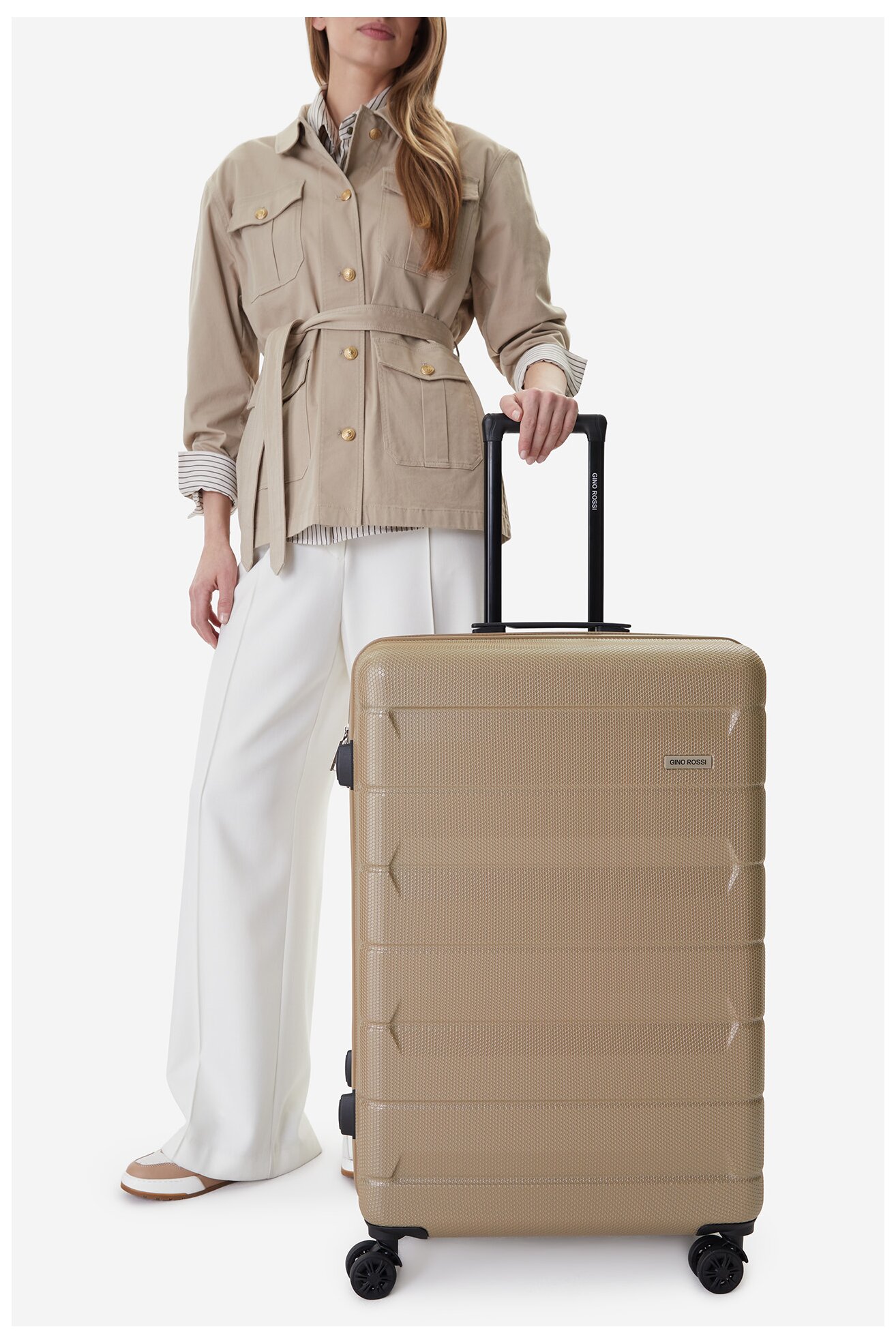 Валіза Gino Rossi CEO-GIN-L-004-BEIGE БЕЖЕВИЙ