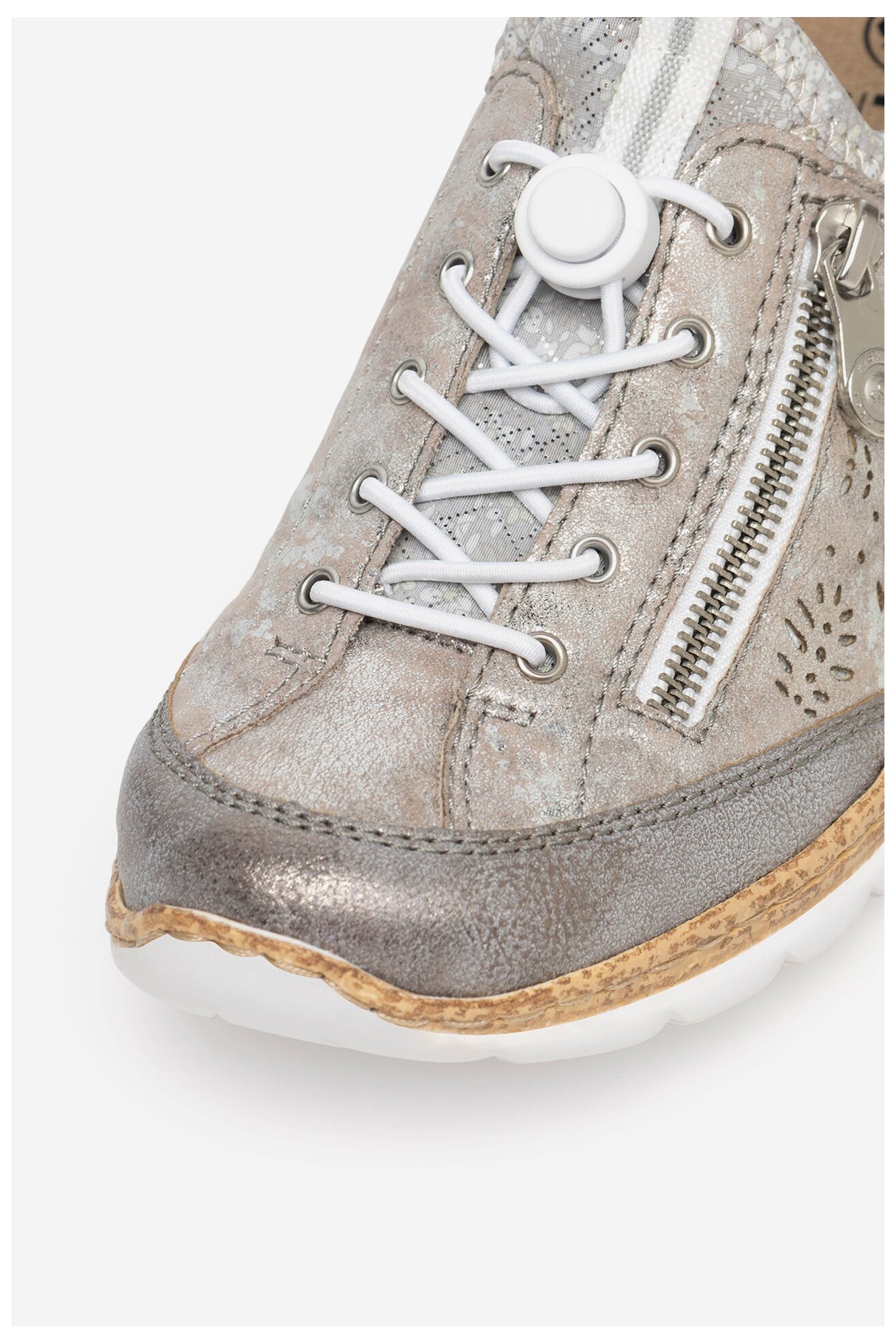 Półbuty Rieker N42K6-40 Szary