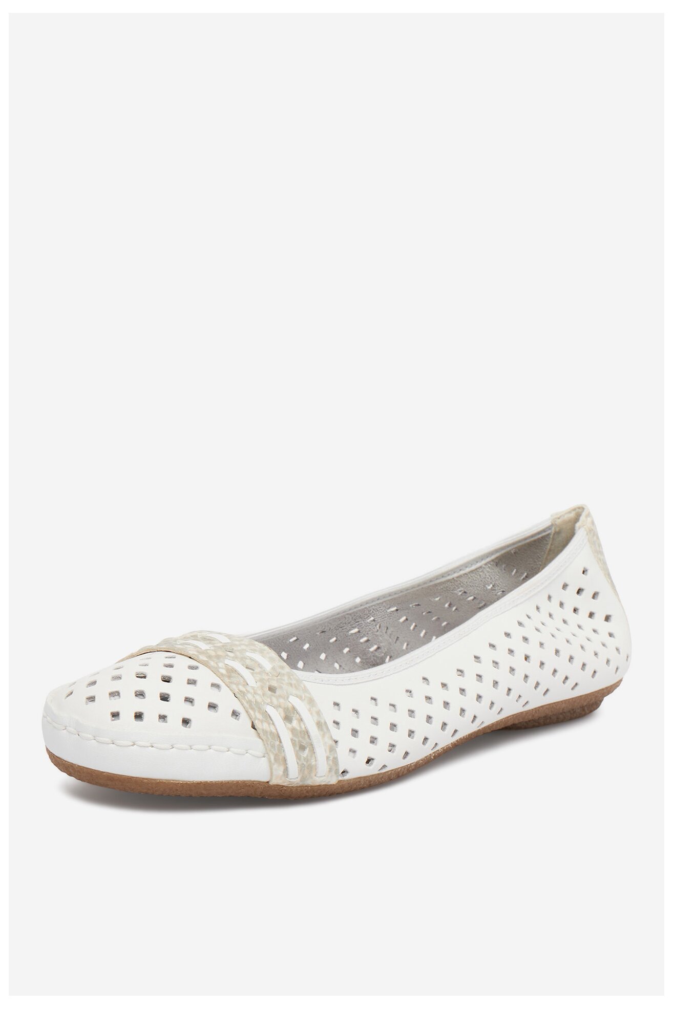 Baleriny Rieker CEO-41430-81 Biały