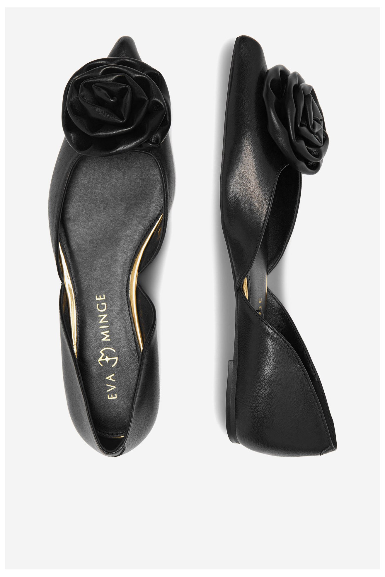 Baleriny EVA MINGE FORBES-V1521-06 Czarny