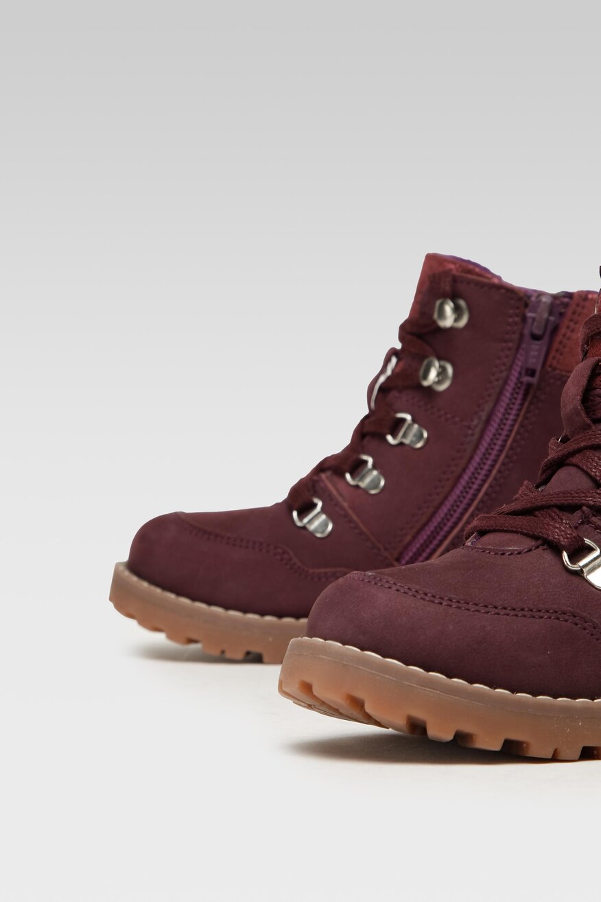 
                Lasocki Kids - Skórzane kozaki fioletowe - 5904862380704