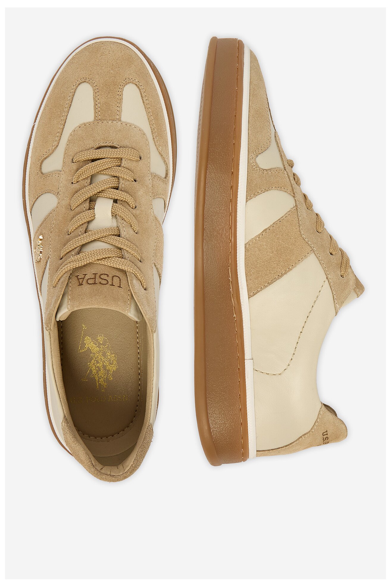 Sneakers U.S. POLO ASSN. EO-HAIRY001W/6LS1 Kremowy