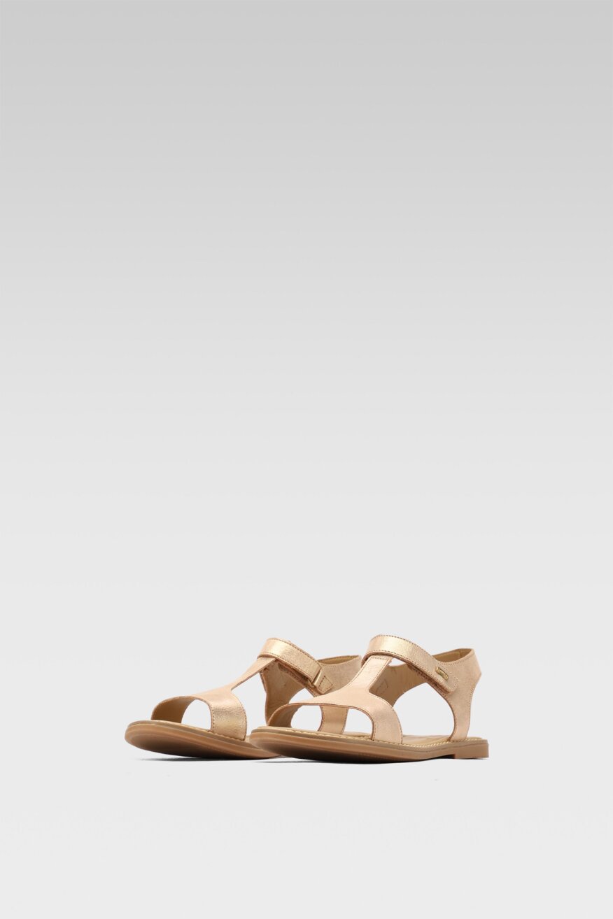 
                Lasocki Young - Skórzane sandały metaliczne - 5903698624563