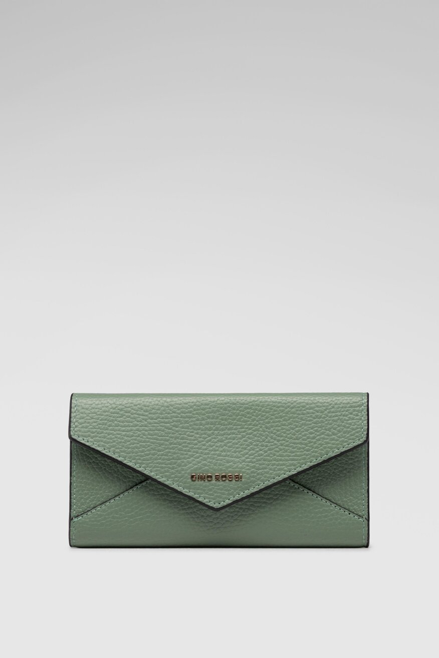 
                Gino Rossi - Duży portfel damski skórzany zielony - 5903698572451