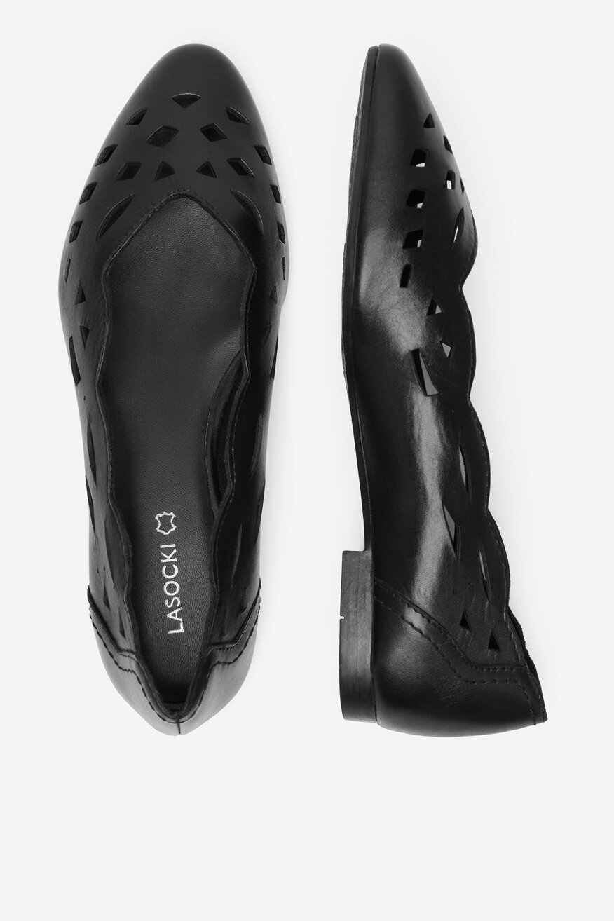 Lasocki - Baleriny skórzane - 5903698595887
