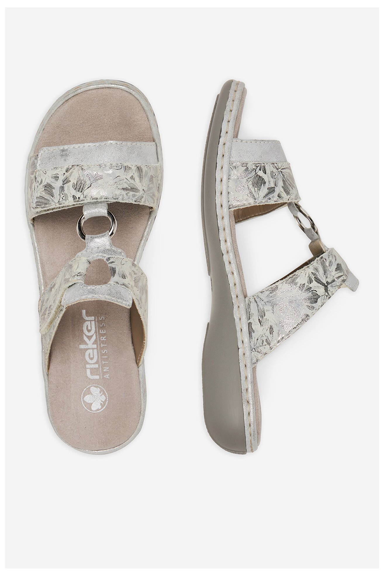 Șlapi Rieker 659X6-80 ARGINTIU