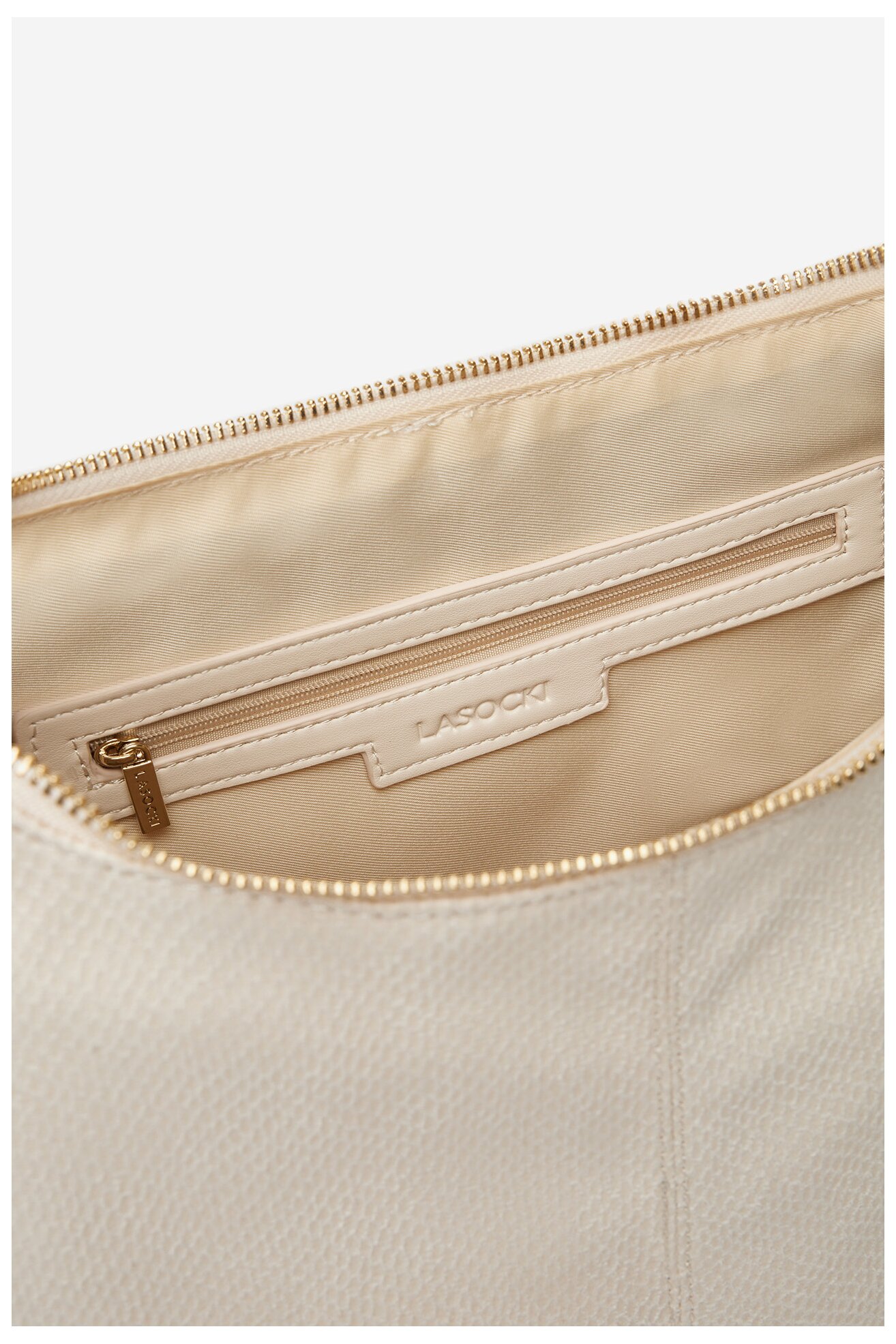 Kézitáska Lasocki LSK-X-007-07 CSONTSZÍNŰ