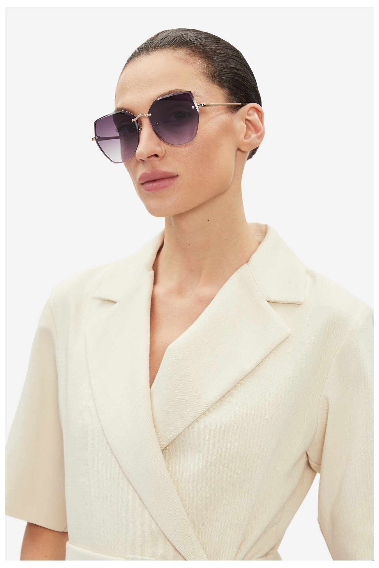 Ženske sunčane naočare Jenny 4WF-008-SS25 ZLATNA