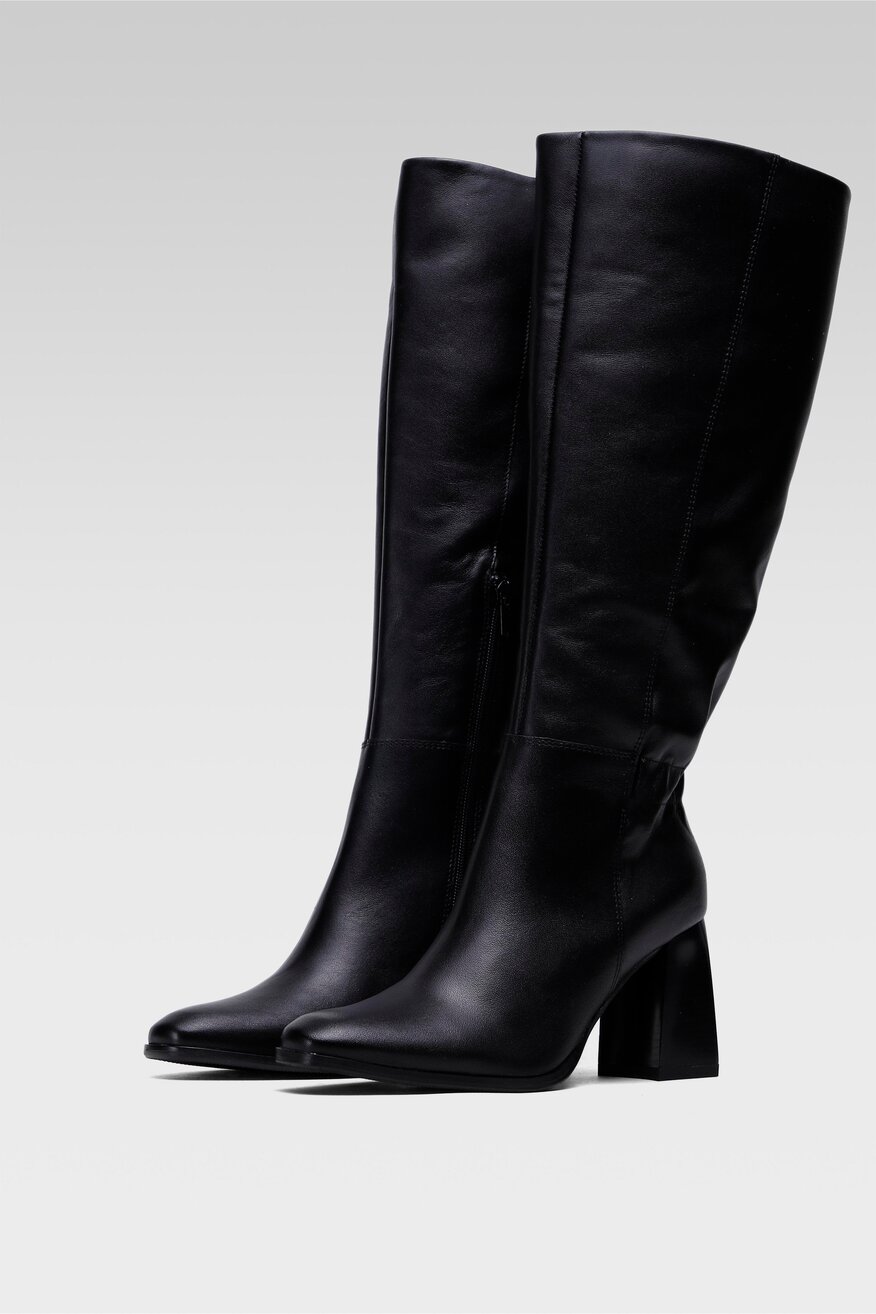 Lasocki - Skórzane kozaki czarne - 5904248098629