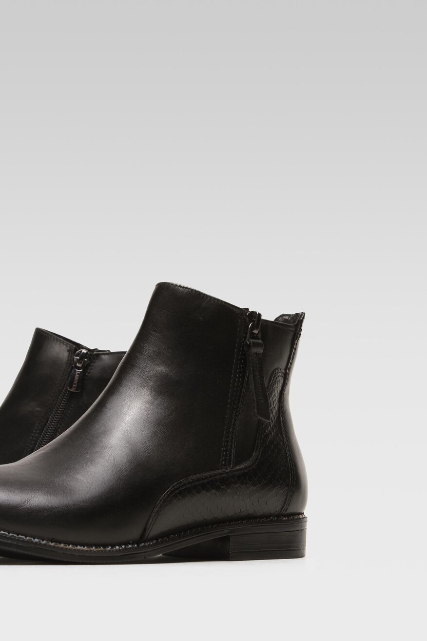 
                Lasocki - Botki skórzane ocieplane - 5904862377025