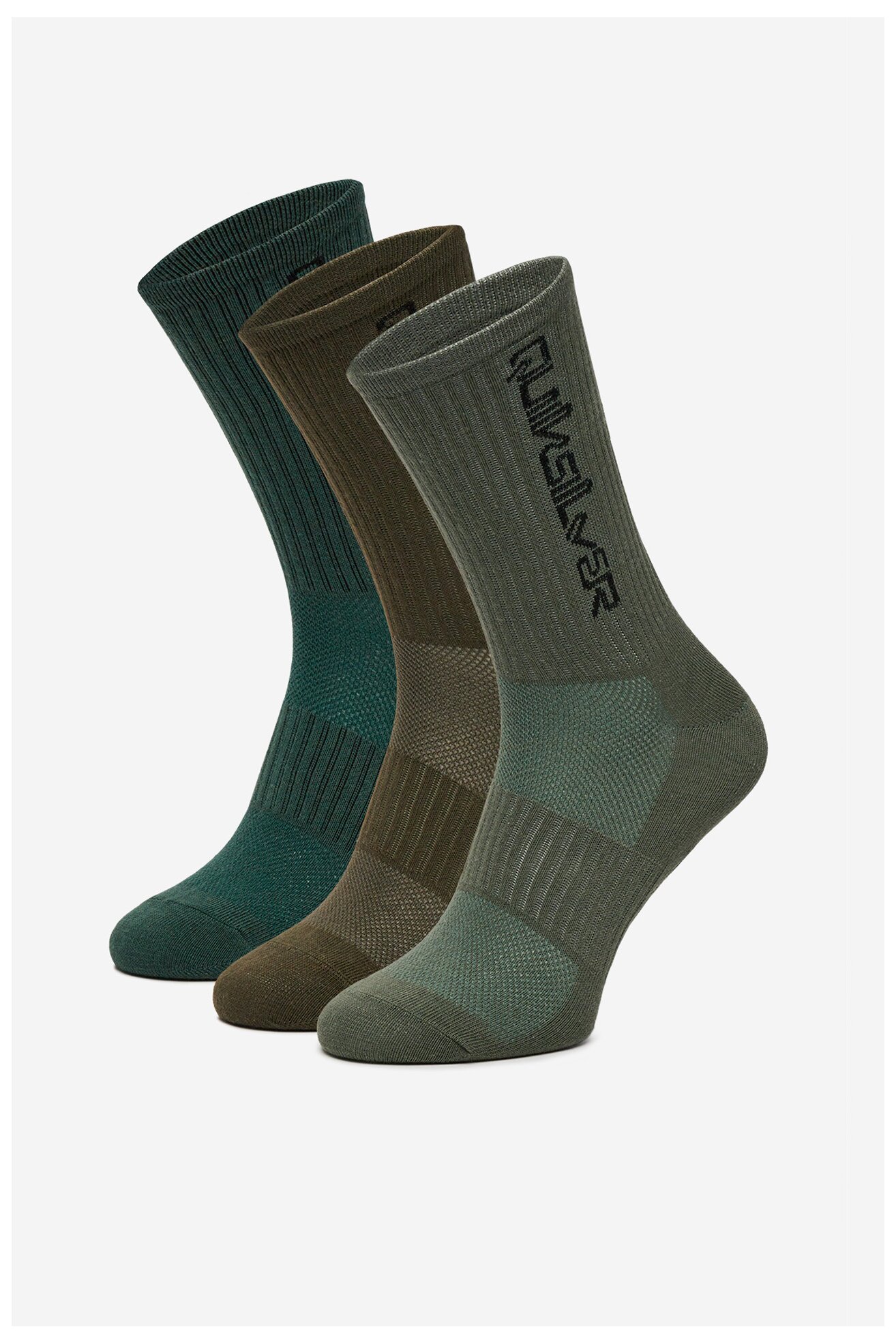 Skarpetki QUIKSILVER AS_QUIKSILVER_100W_SS25 (3-PACK) Oliwkowy
