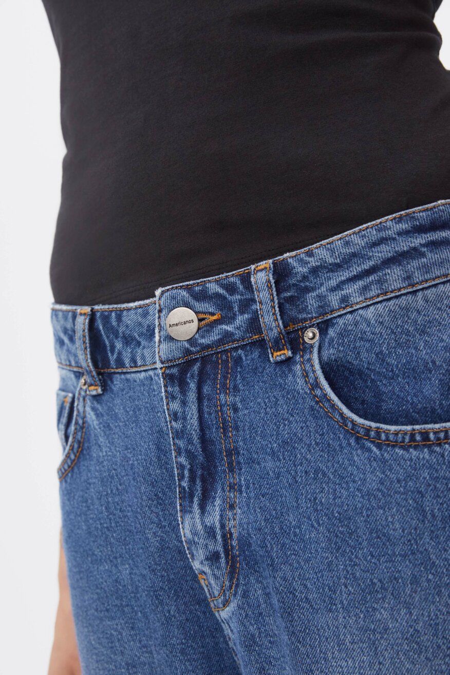 
                Americanos - Jeansy wide low-rise - 2230021007582