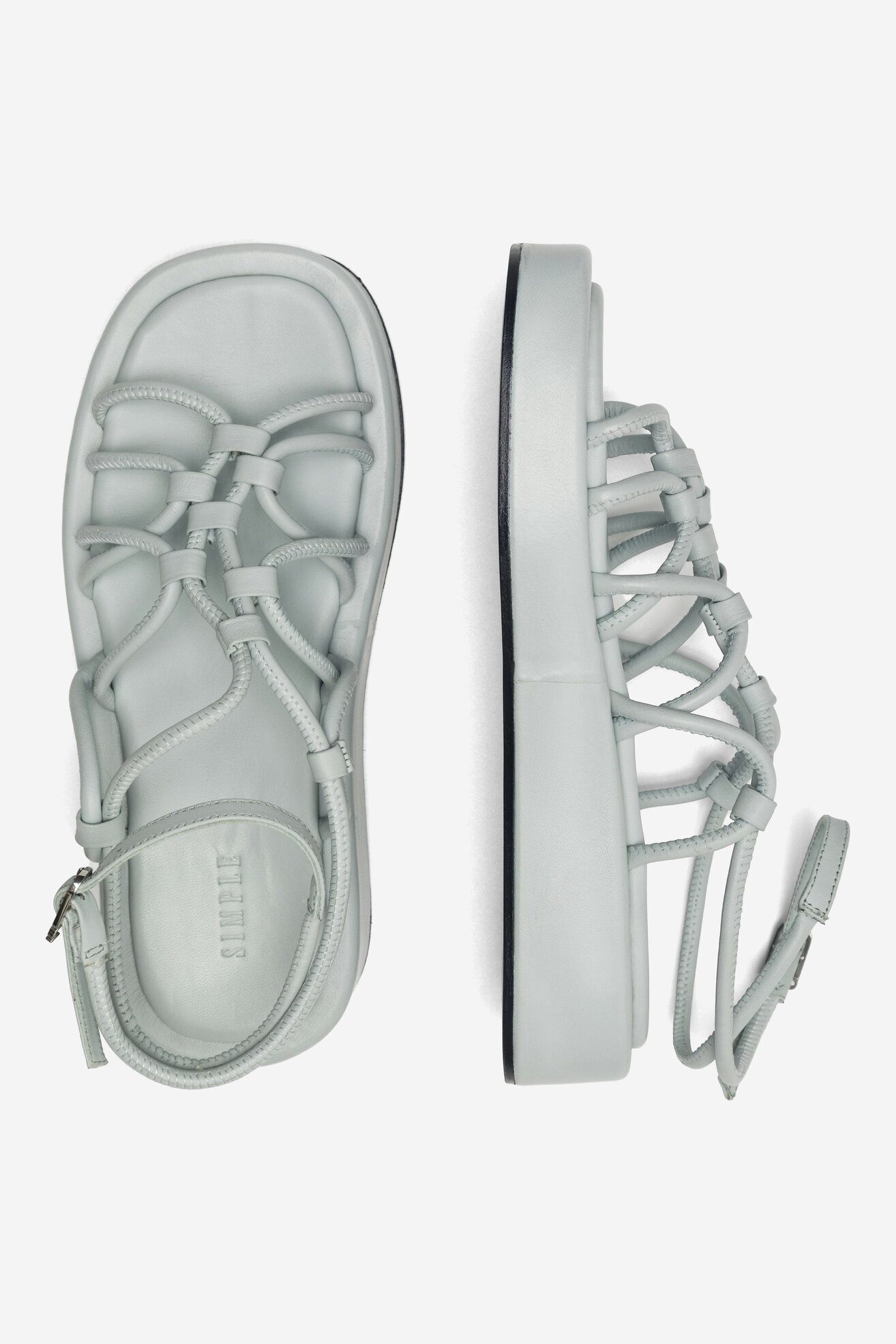 Sandały SIMPLE ANDORA-101666 Niebieski