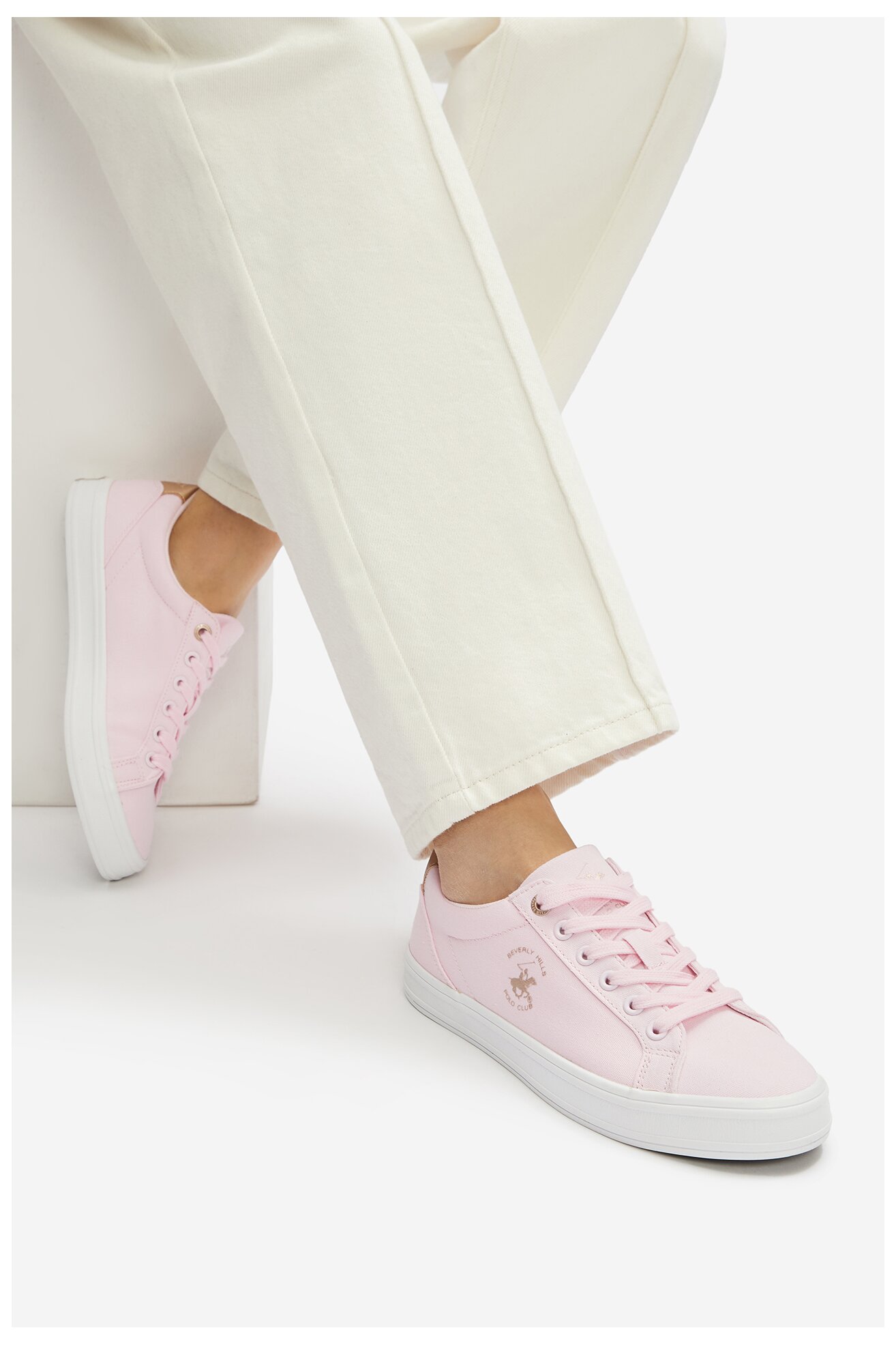 Vászoncipő Beverly Hills Polo Club V12-839 RÓZSASZÍN