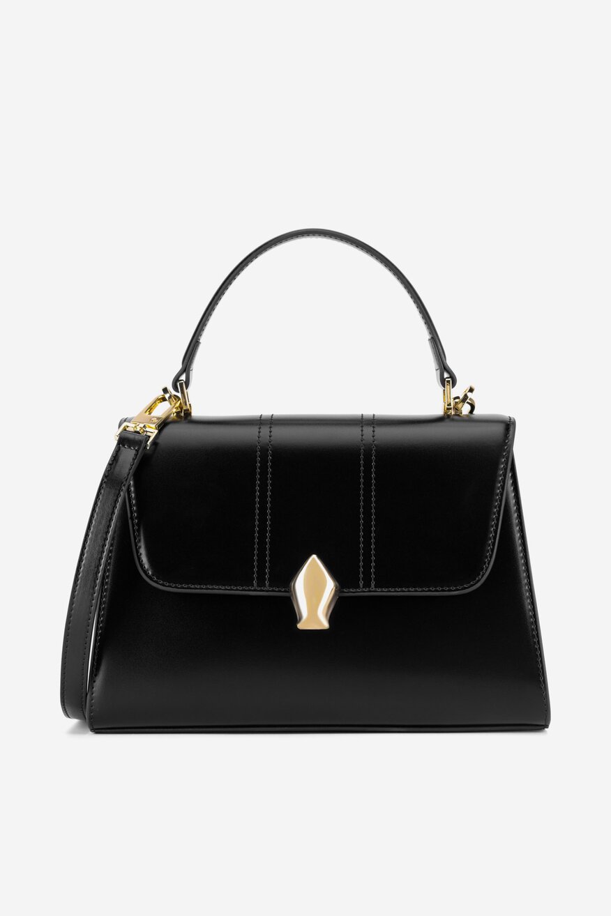 Gino Rossi - Średnia skórzana torebka kuferek - 5903419772900