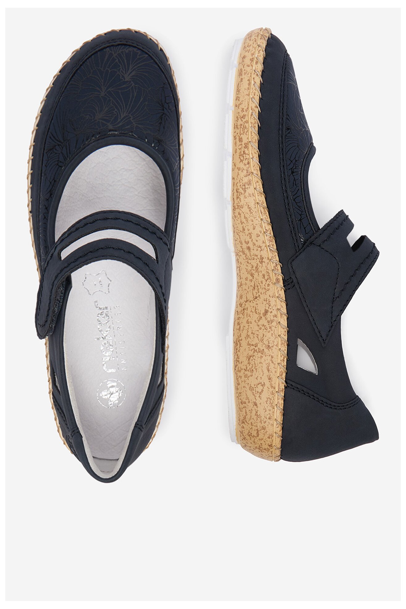 Половинки обувки Rieker CEO-44859-14 КОБАЛТОВО СИНЬО