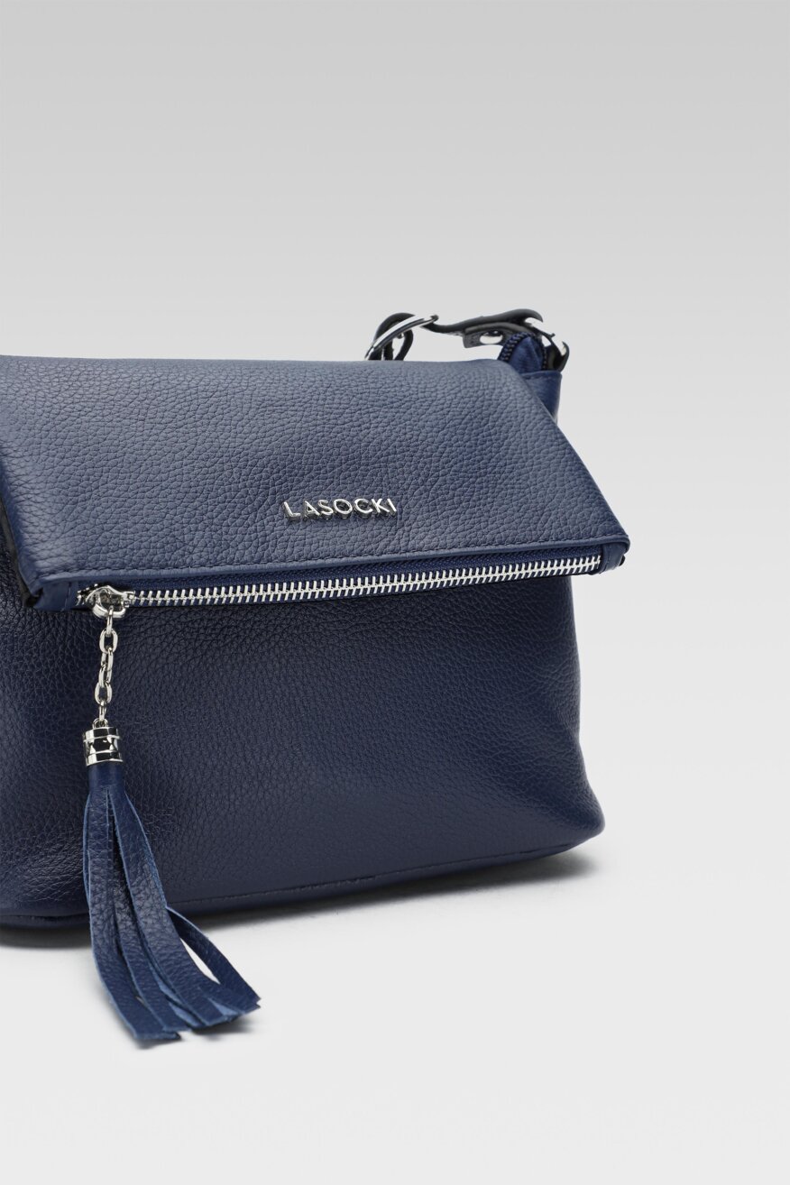 Lasocki - Torebka skórzana z aplikacją - 5903698159829