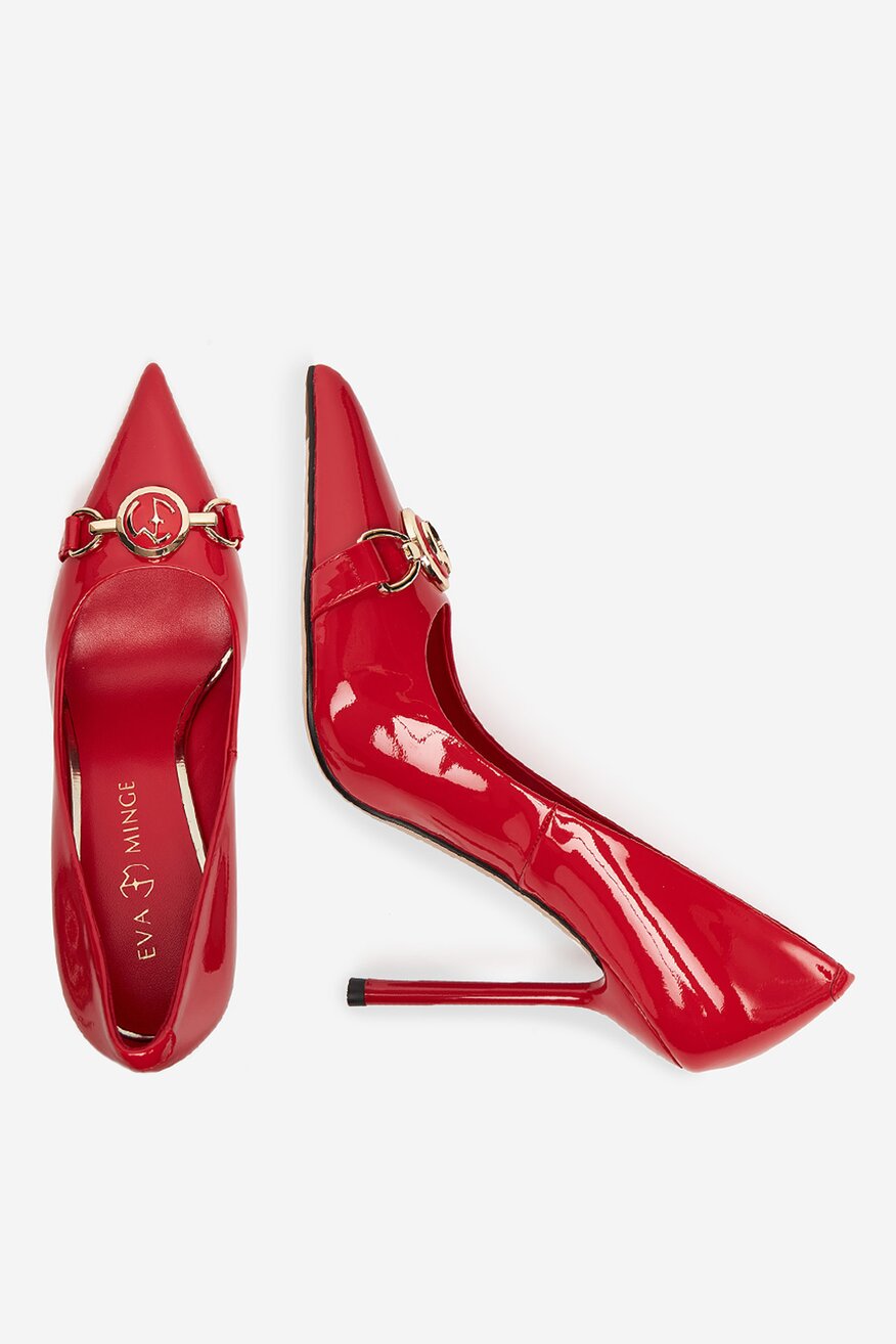 Pantofi cu toc EVA MINGE ROŞU - 5906751283493
