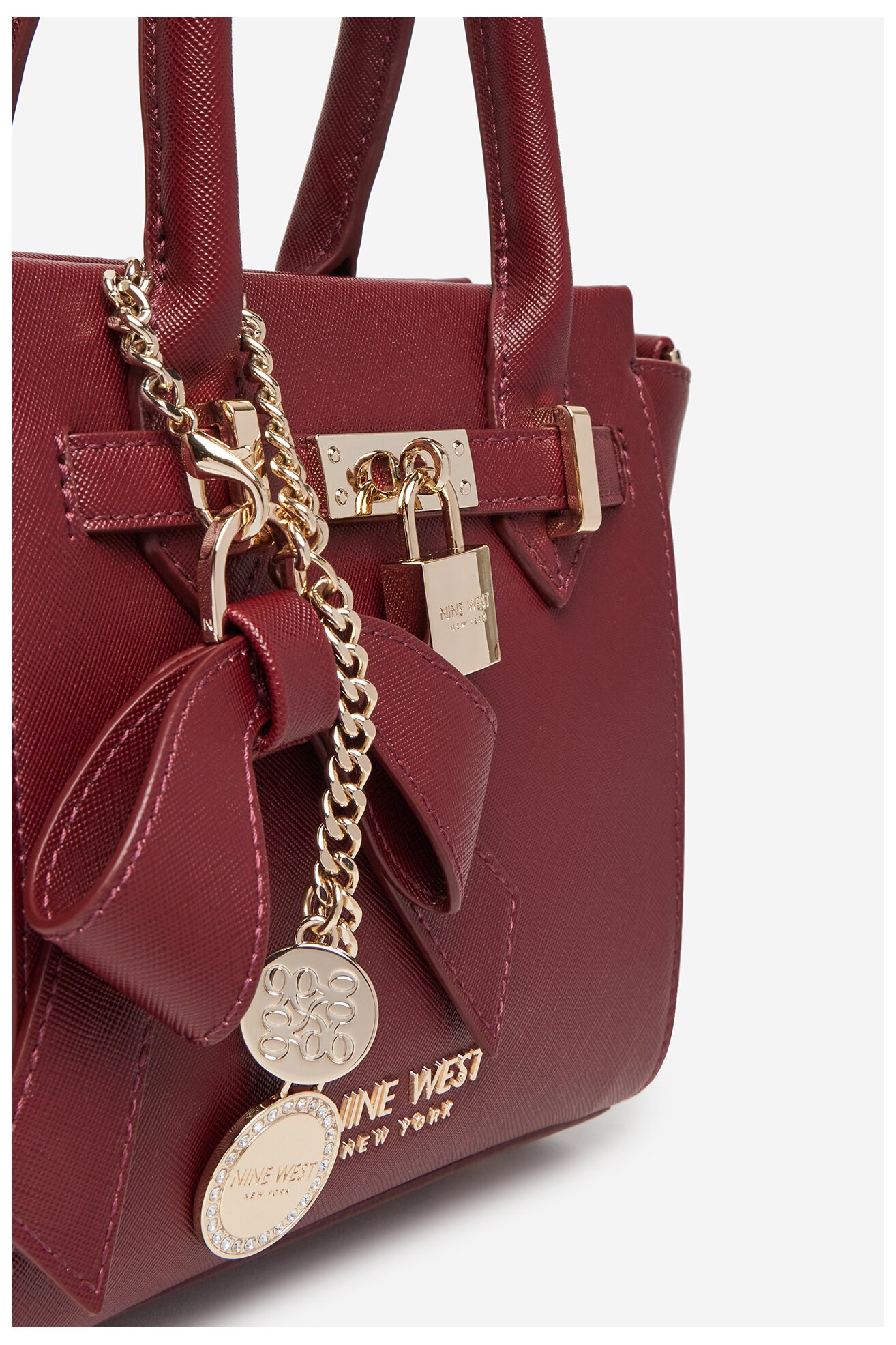 Kézitáska NINE WEST CEO-CHELSEA-CHARM-I-LX10187 BORDÓ