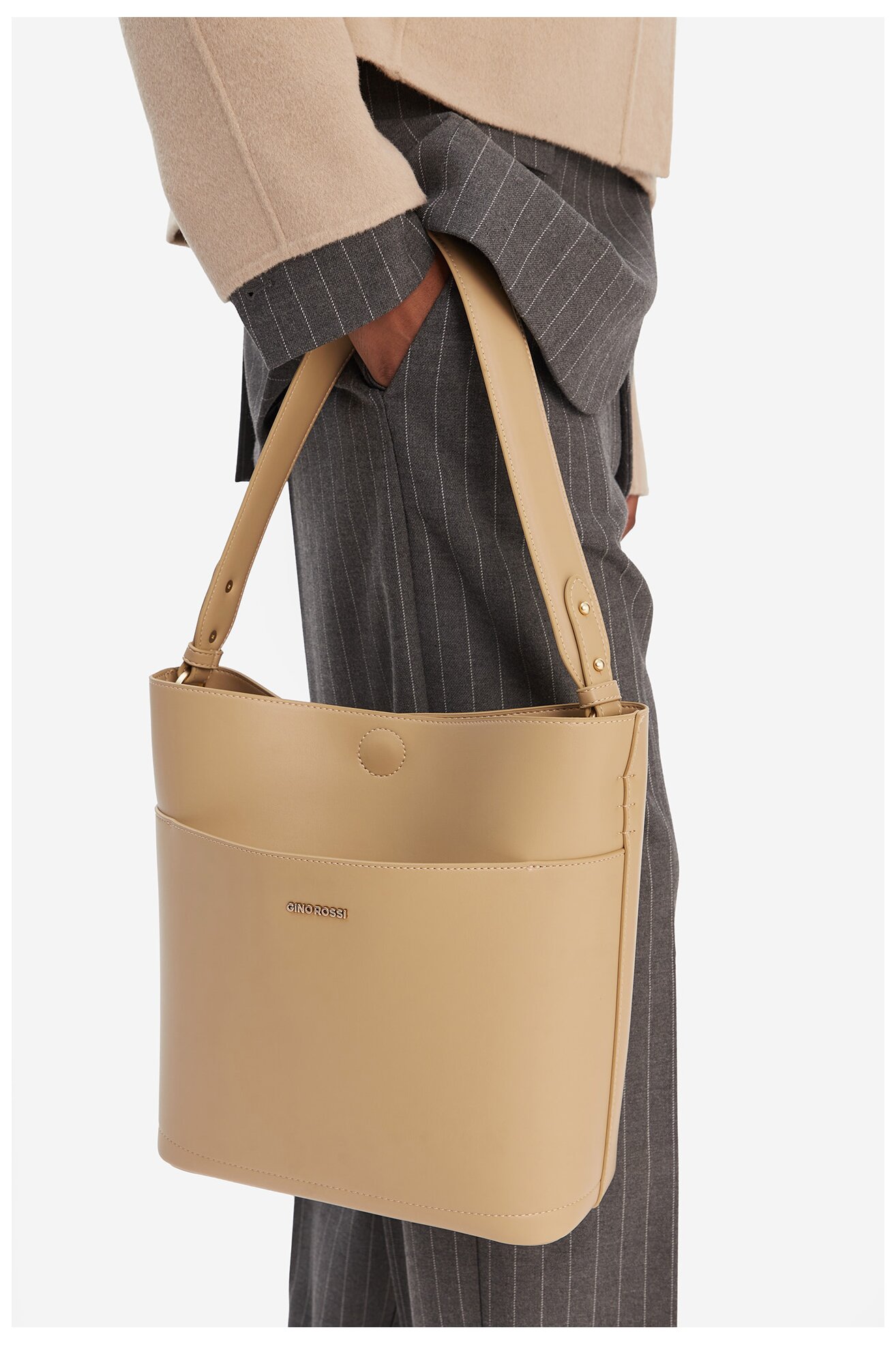 Сумка З Ремінцем Gino Rossi EO-LX20079 БЕЖЕВИЙ