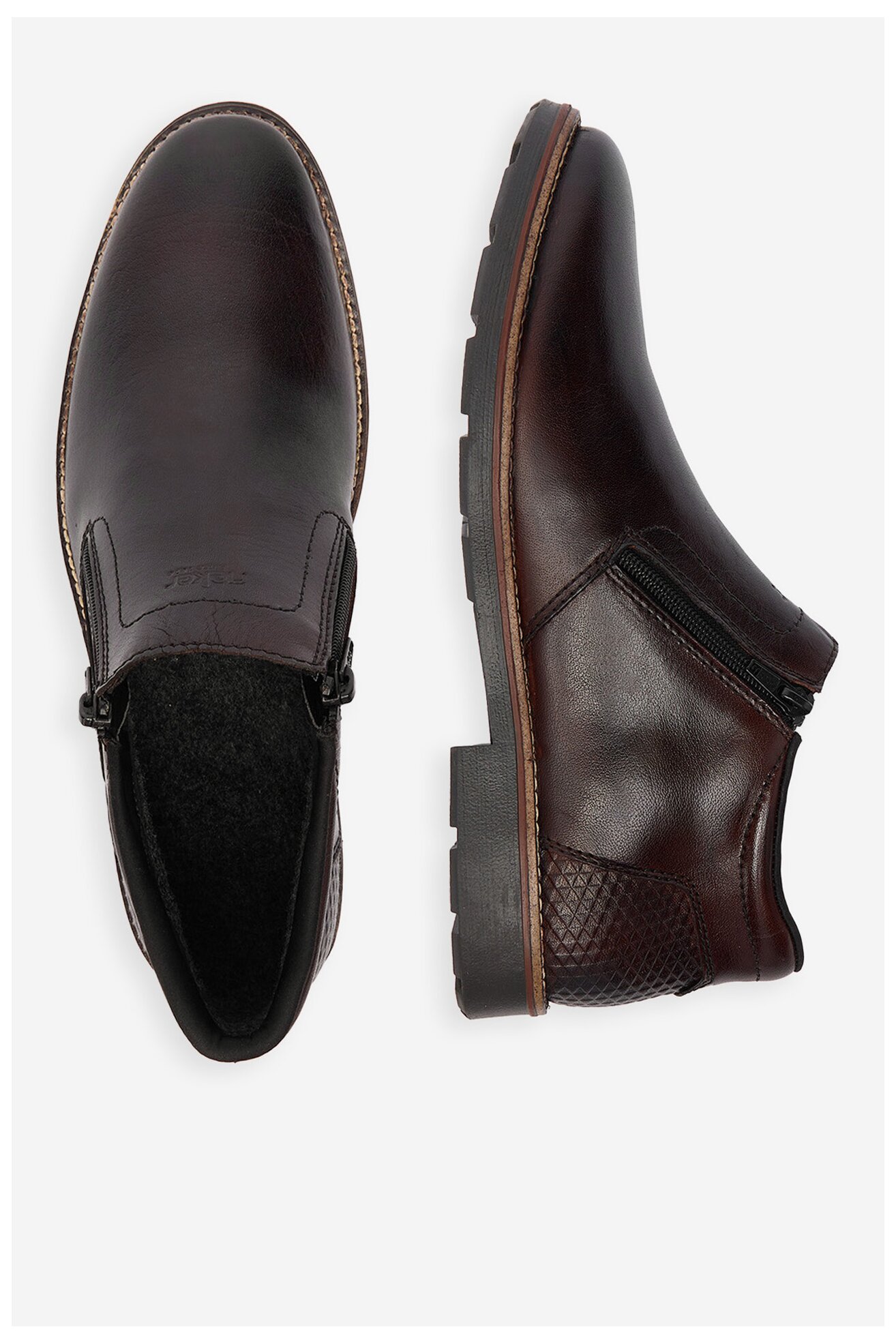 Bokacsizma Rieker 15398-25 SÖTÉTBARNA