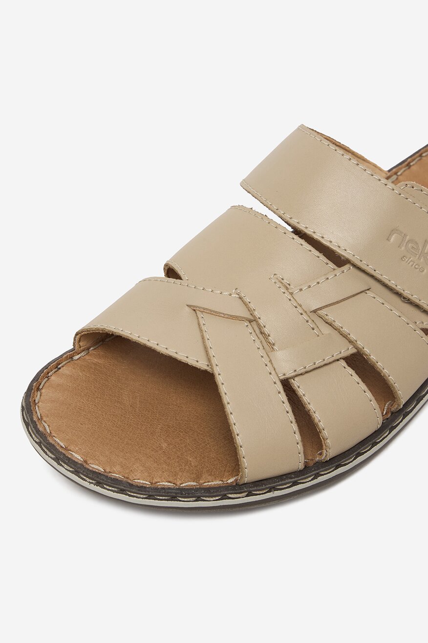 Rieker - Klapki skórzane - 5906751771266