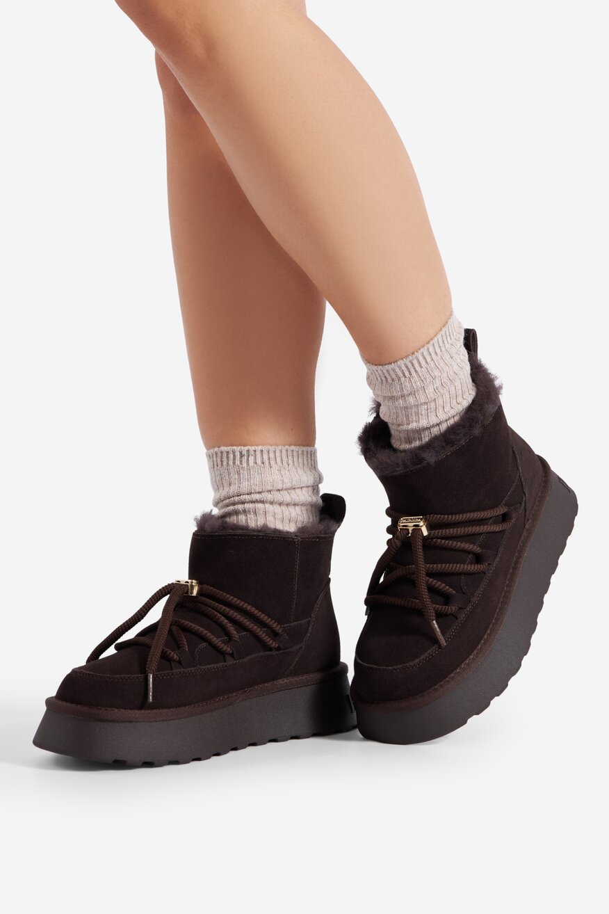 Badura - Śniegowce zamszowe ocieplane - 5905588964155