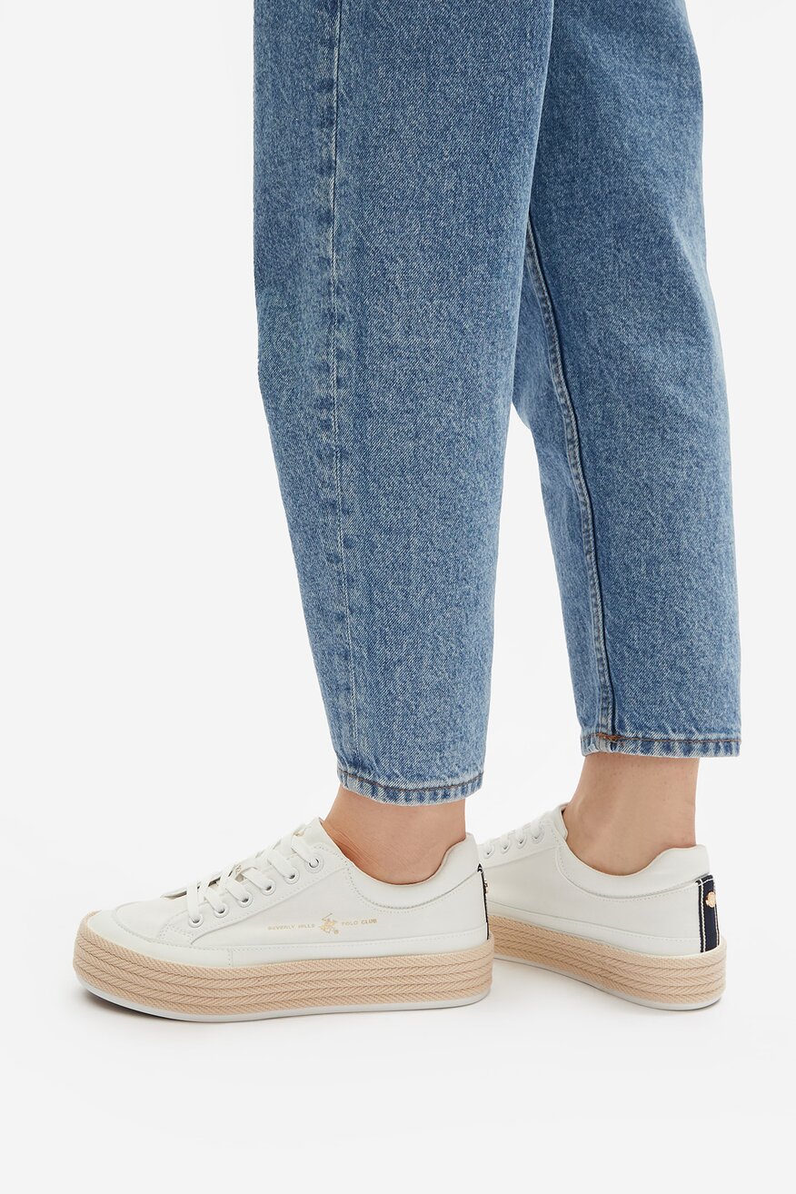 Espadrille Beverly Hills Polo Club WSS21536-01 FEHÉR - 5906751143605