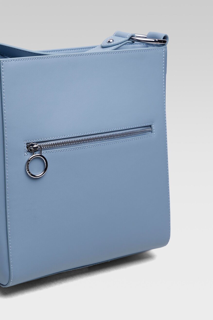 
                Badura - Torebka na ramię skórzana niebieska - 5904248337681