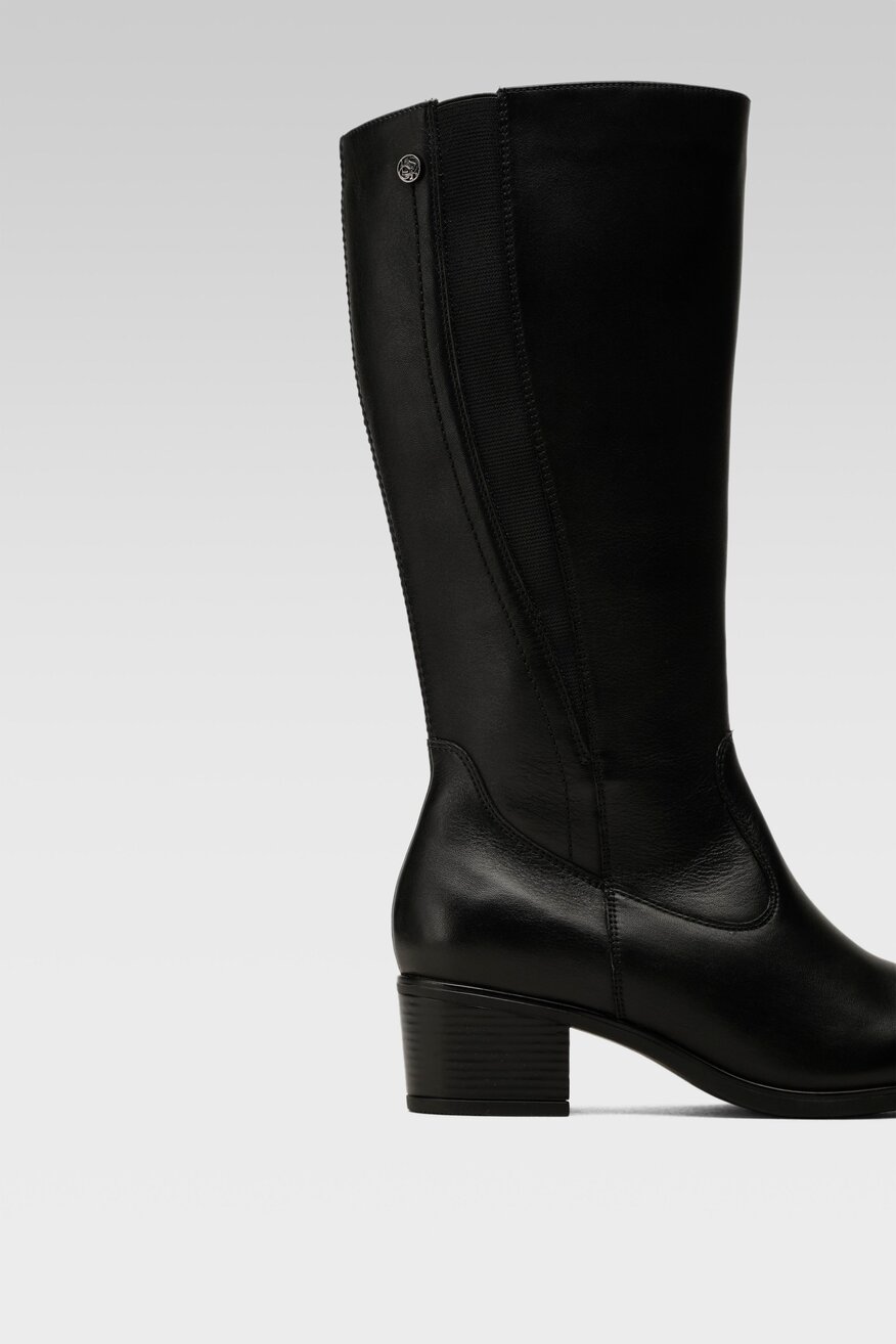 
                Lasocki - Skórzane kozaki czarne - 5904248074524