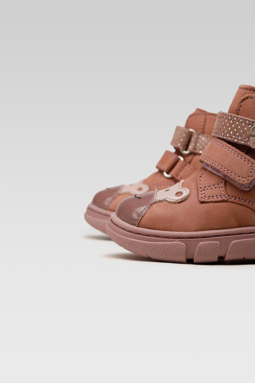 
                Lasocki Kids - Skórzane kozaki różowe - 5904248044374