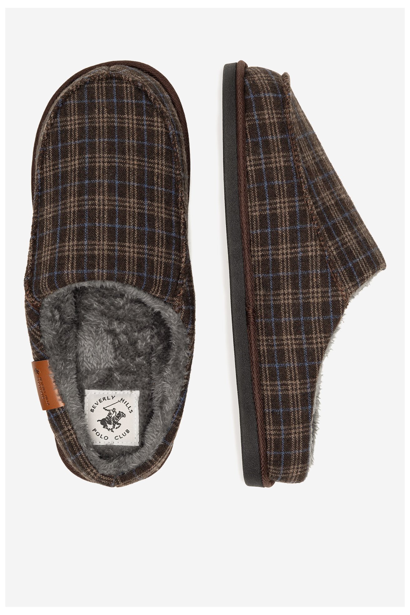 Kapcie Beverly Hills Polo Club P4194527 Brązowy