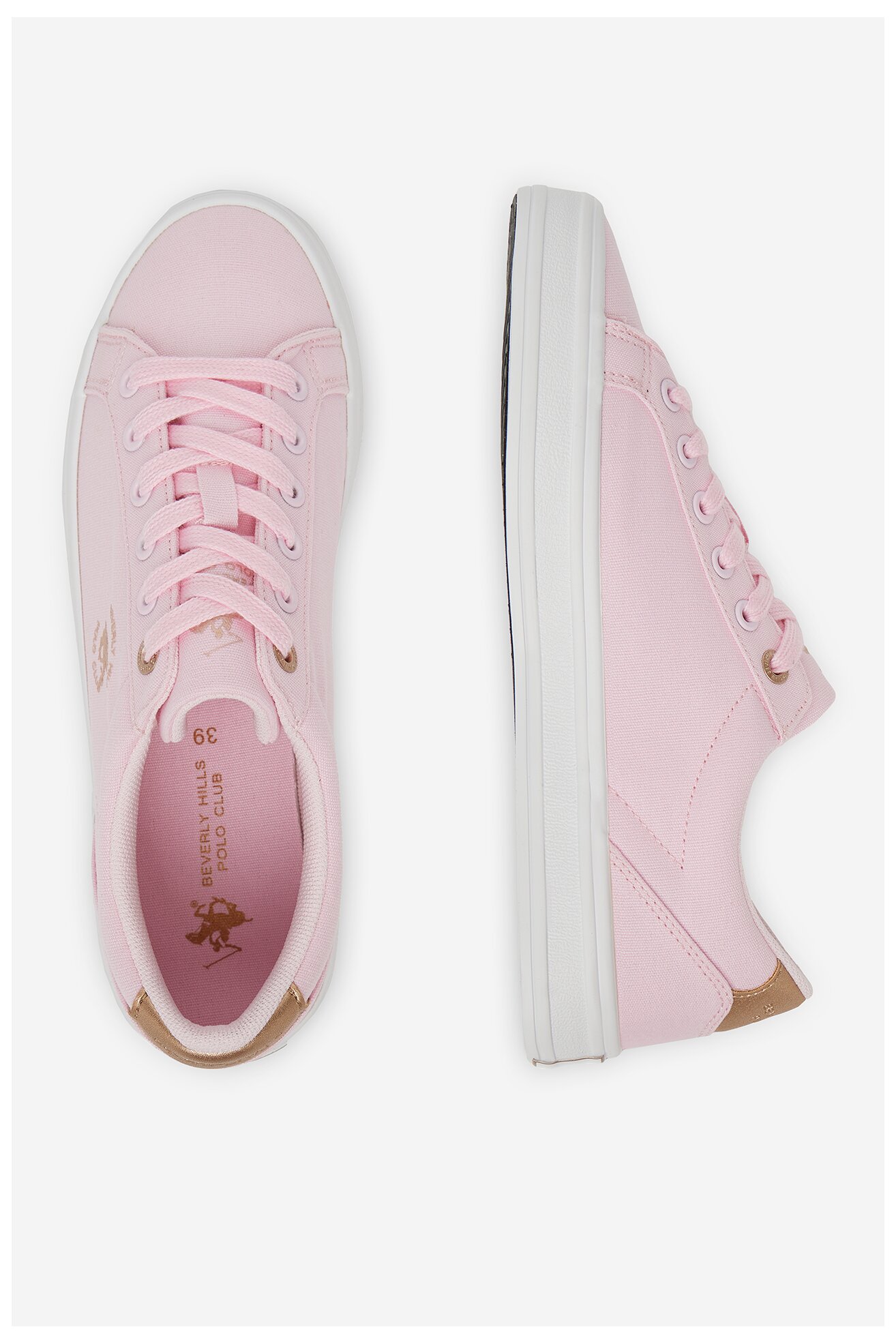 Vászoncipő Beverly Hills Polo Club V12-839 RÓZSASZÍN