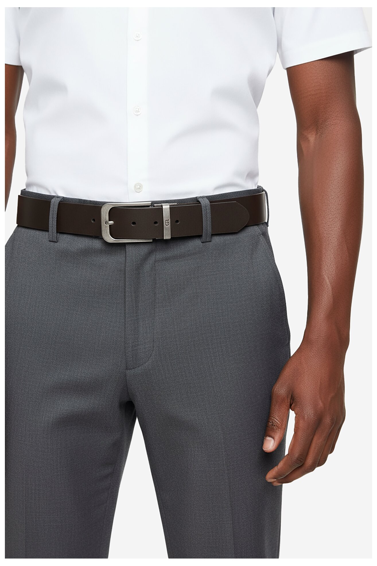 Férfi öv Gino Rossi C-JAMES-ZP23015 SÖTÉTBARNA