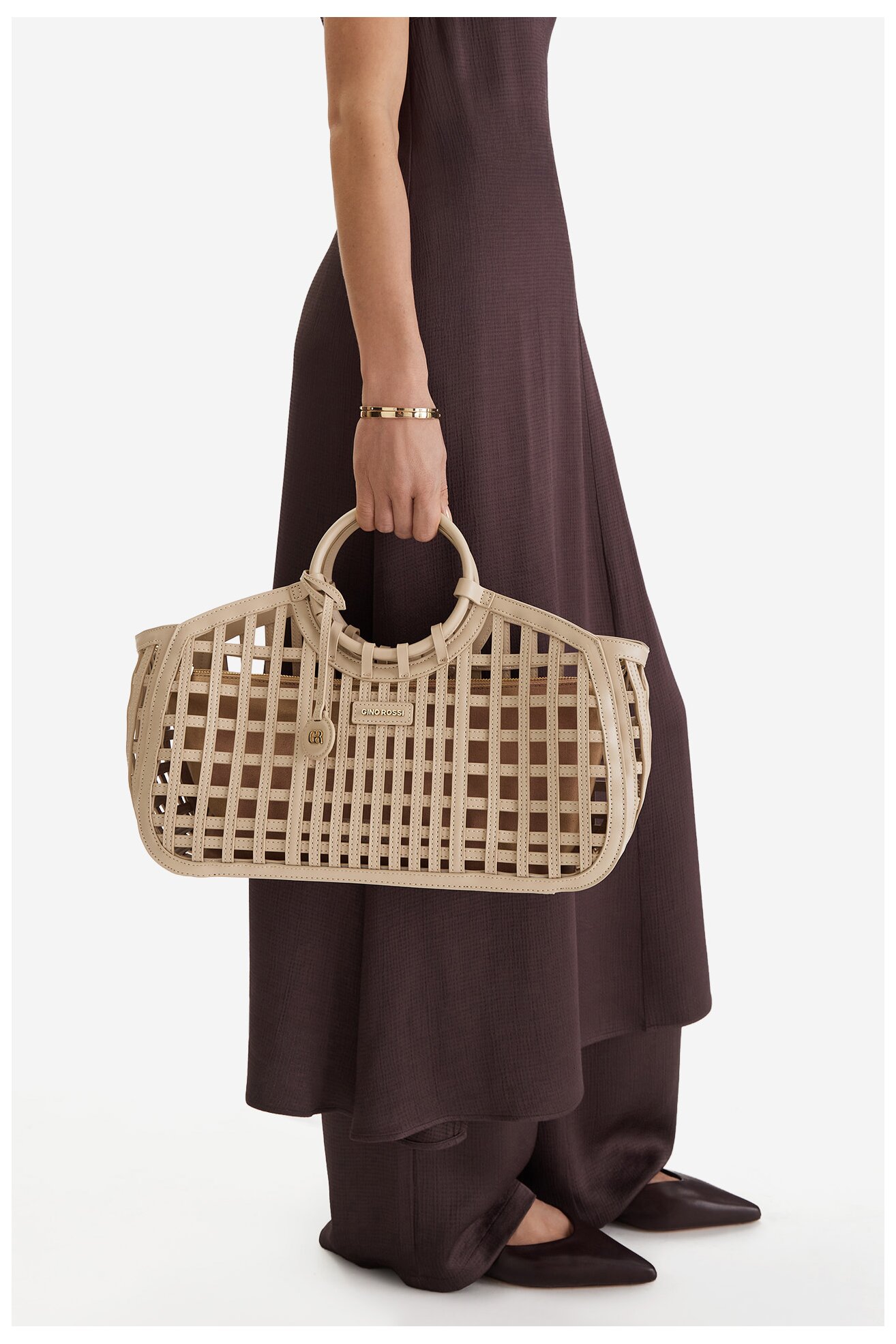 Сумка З Ремінцем Gino Rossi EO-LDA9109 БЕЖЕВИЙ