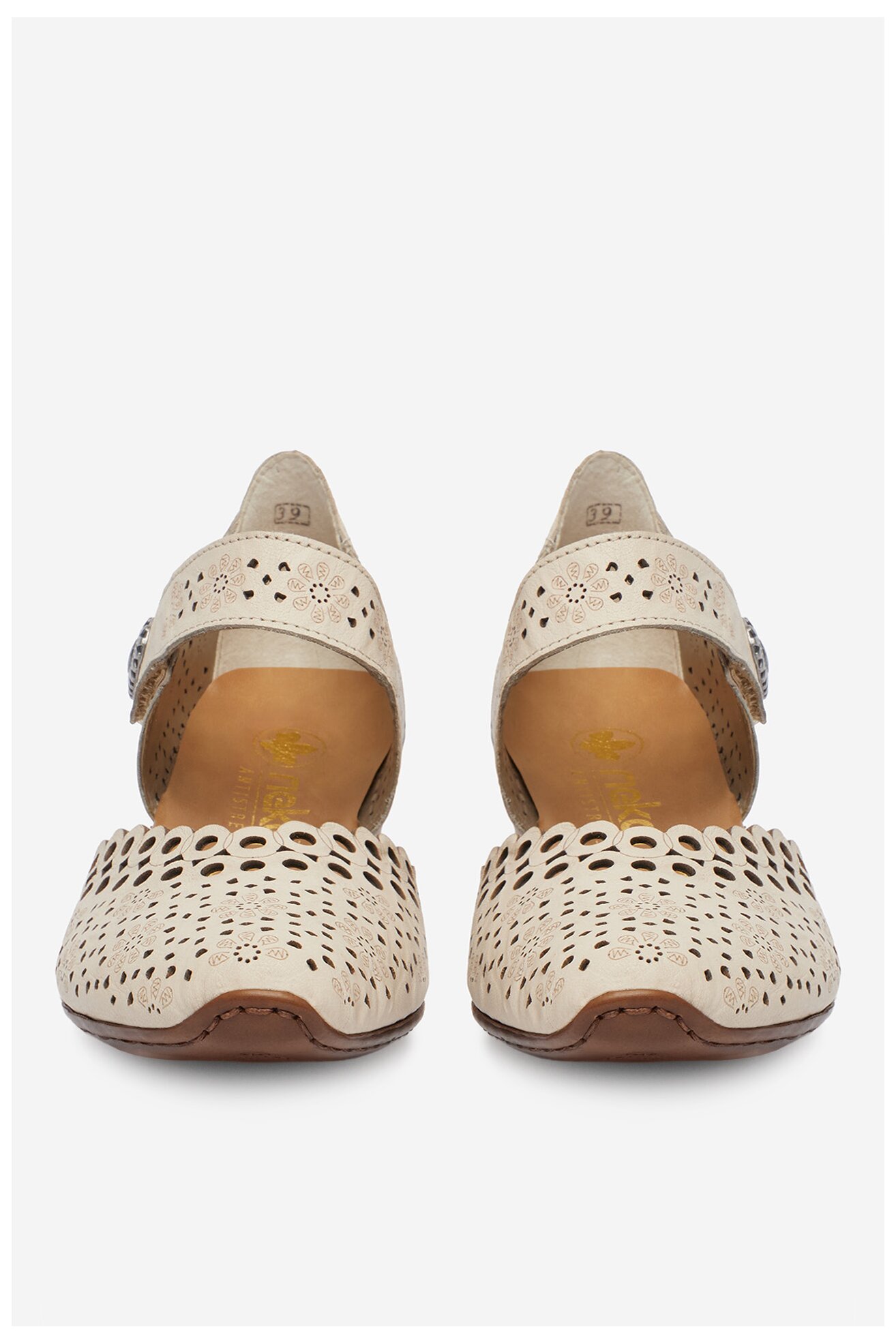 Czółenka Rieker CEO-43753-60 Beżowy