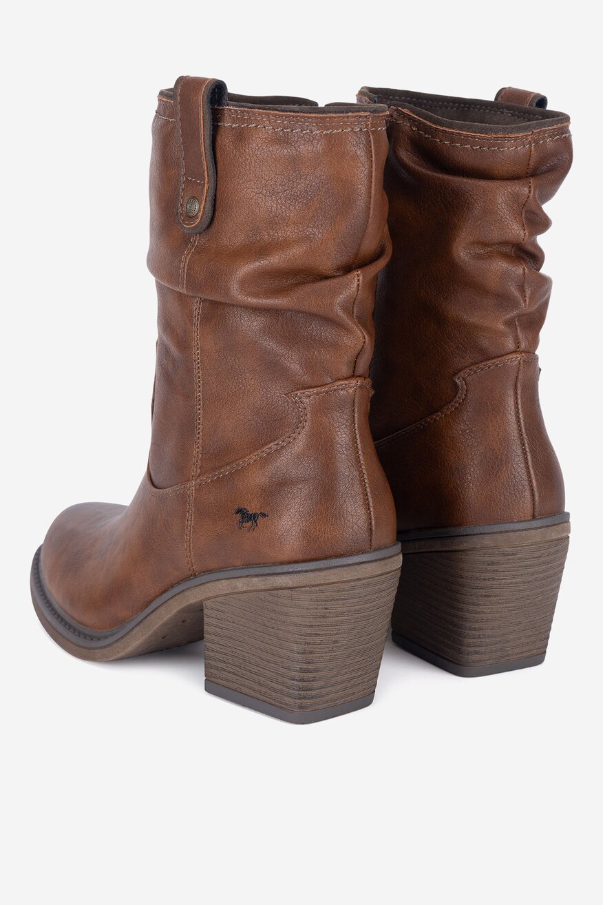 
                Mustang - Botki ocieplane na słupku - 5905588859659