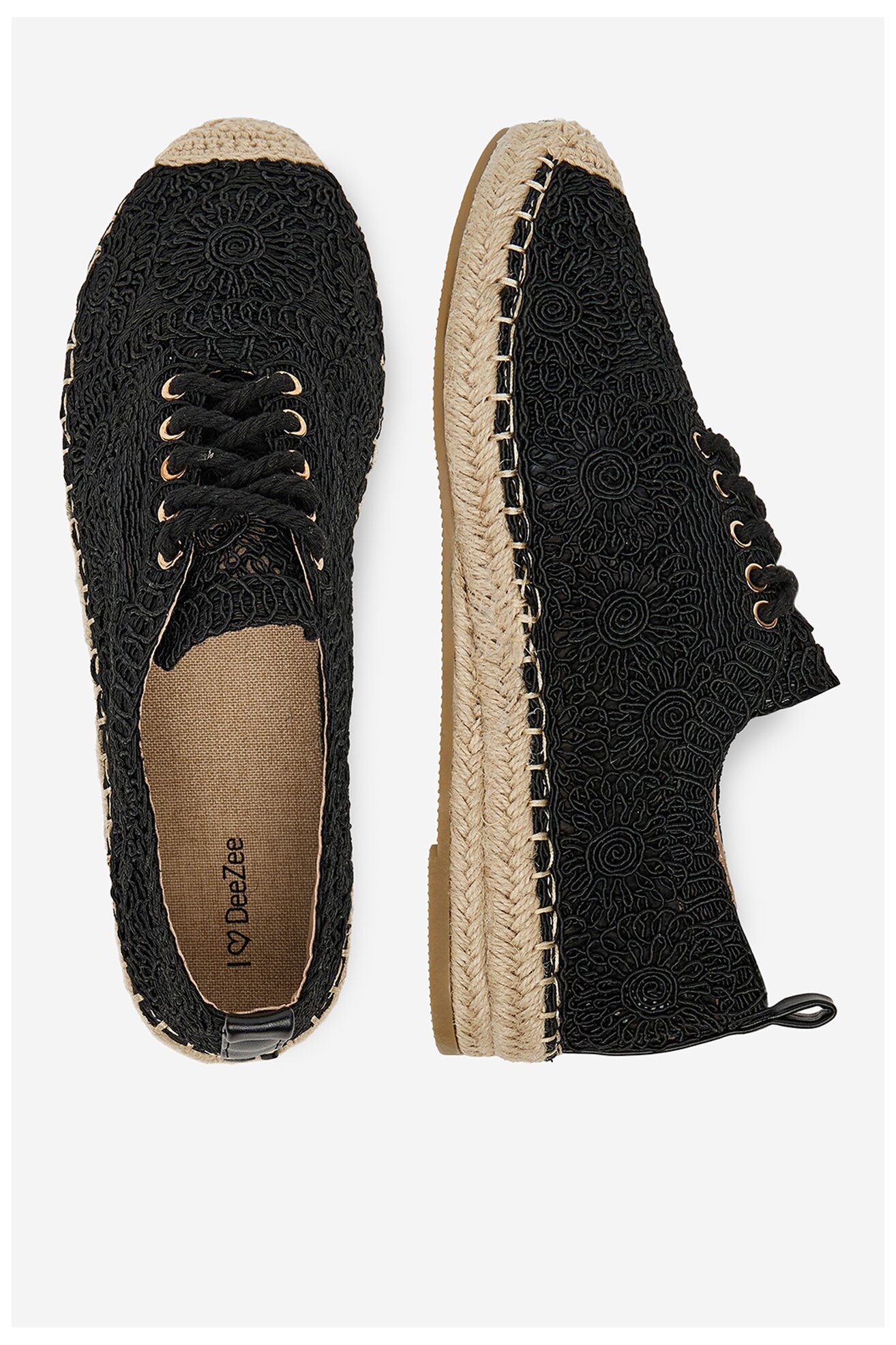 Espadryle DeeZee 3H33549-1 Czarny