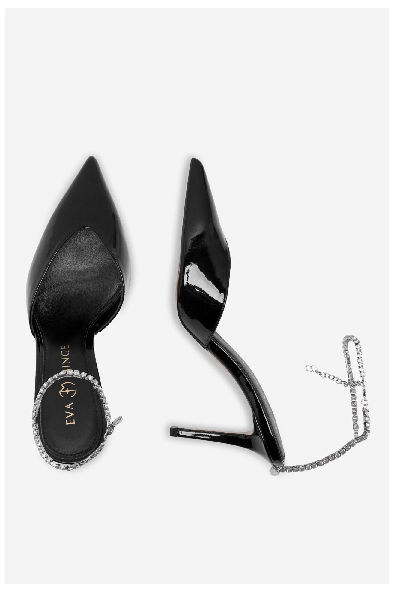 Pantofi cu toc EVA MINGE FLORENCIA-323-101-2 NEGRU