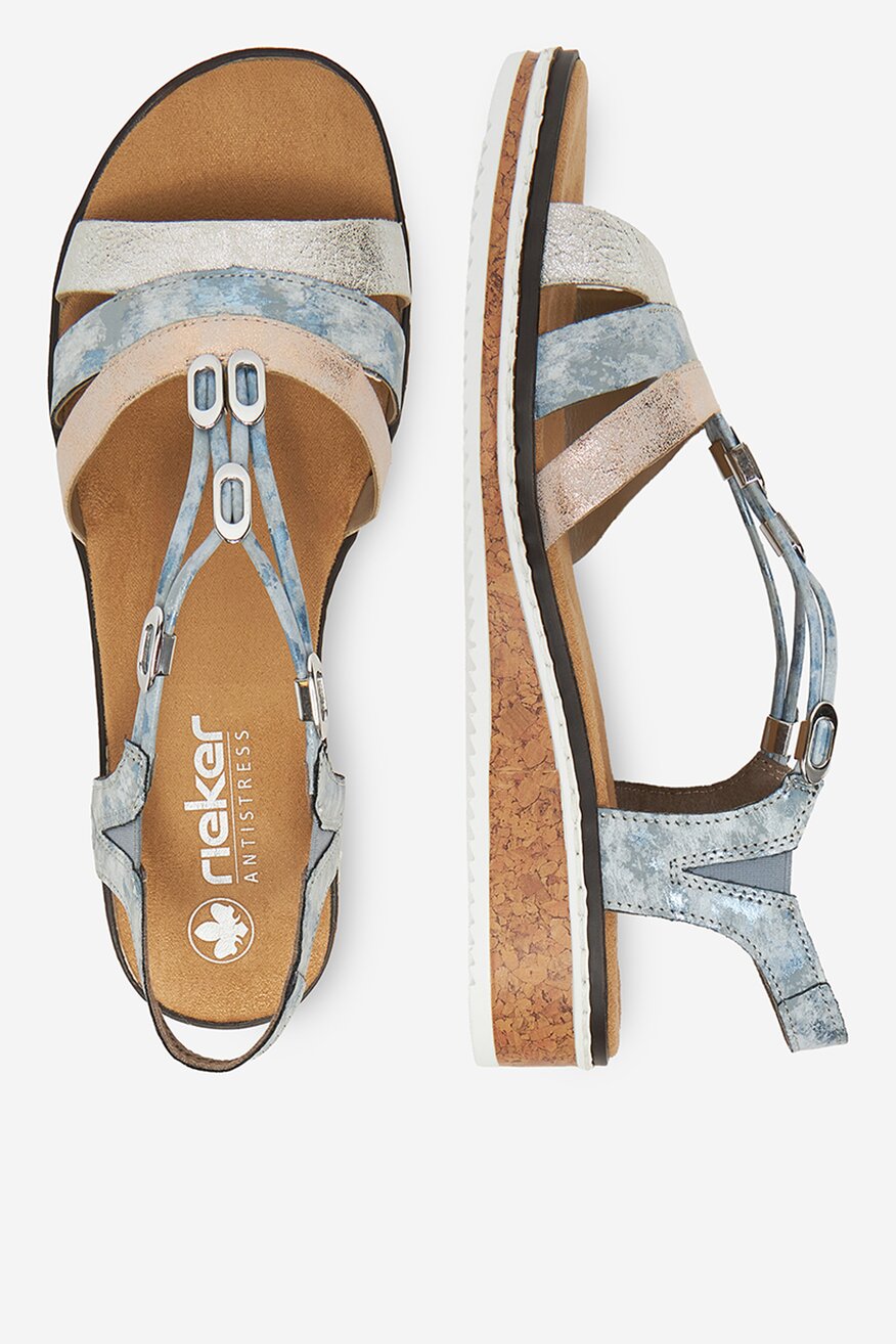 
                Rieker - Sandały na koturnie - 2230078417778