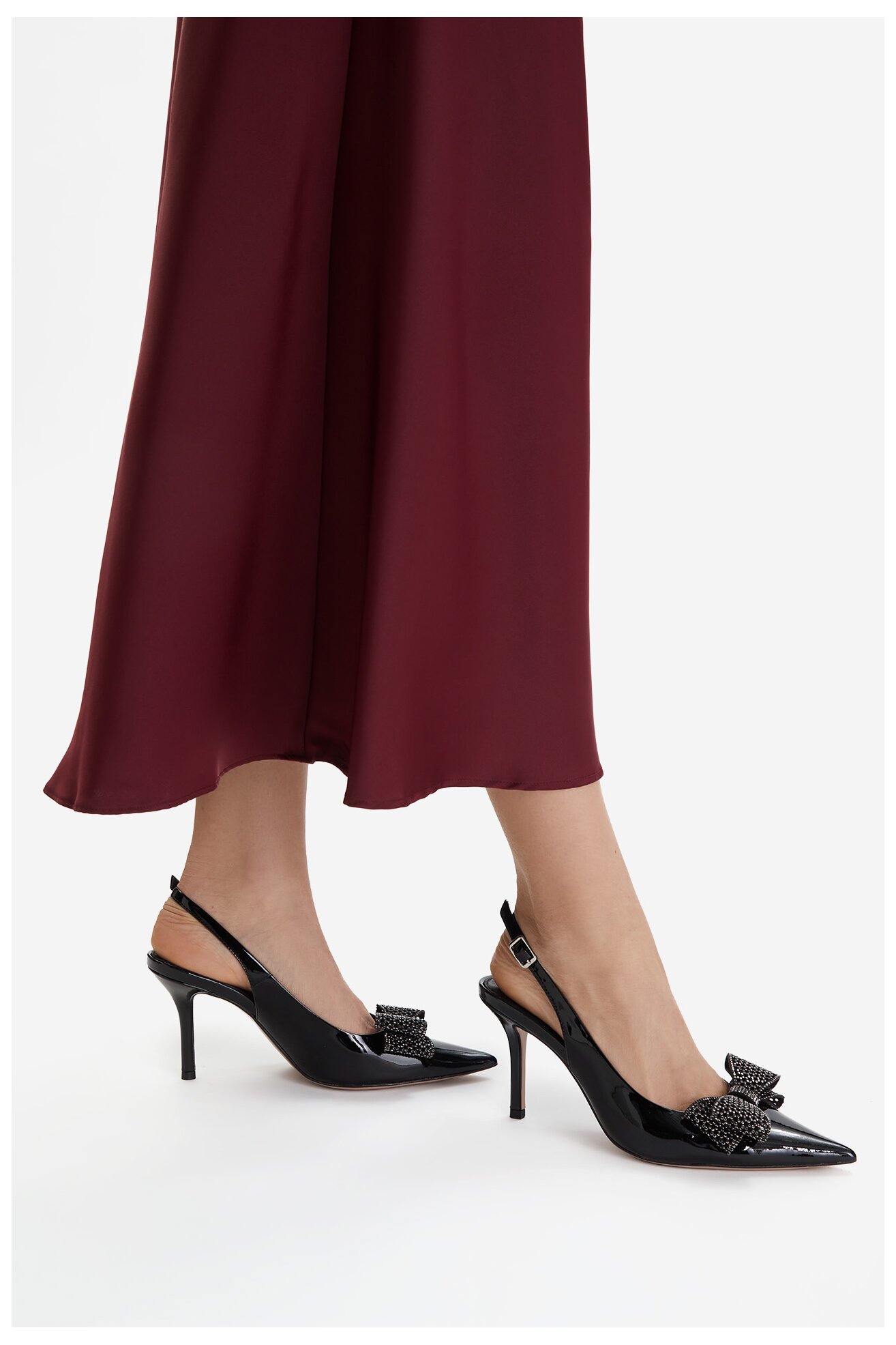 Czółenka EVA MINGE ANEMONE-V1892-56-1 Czarny