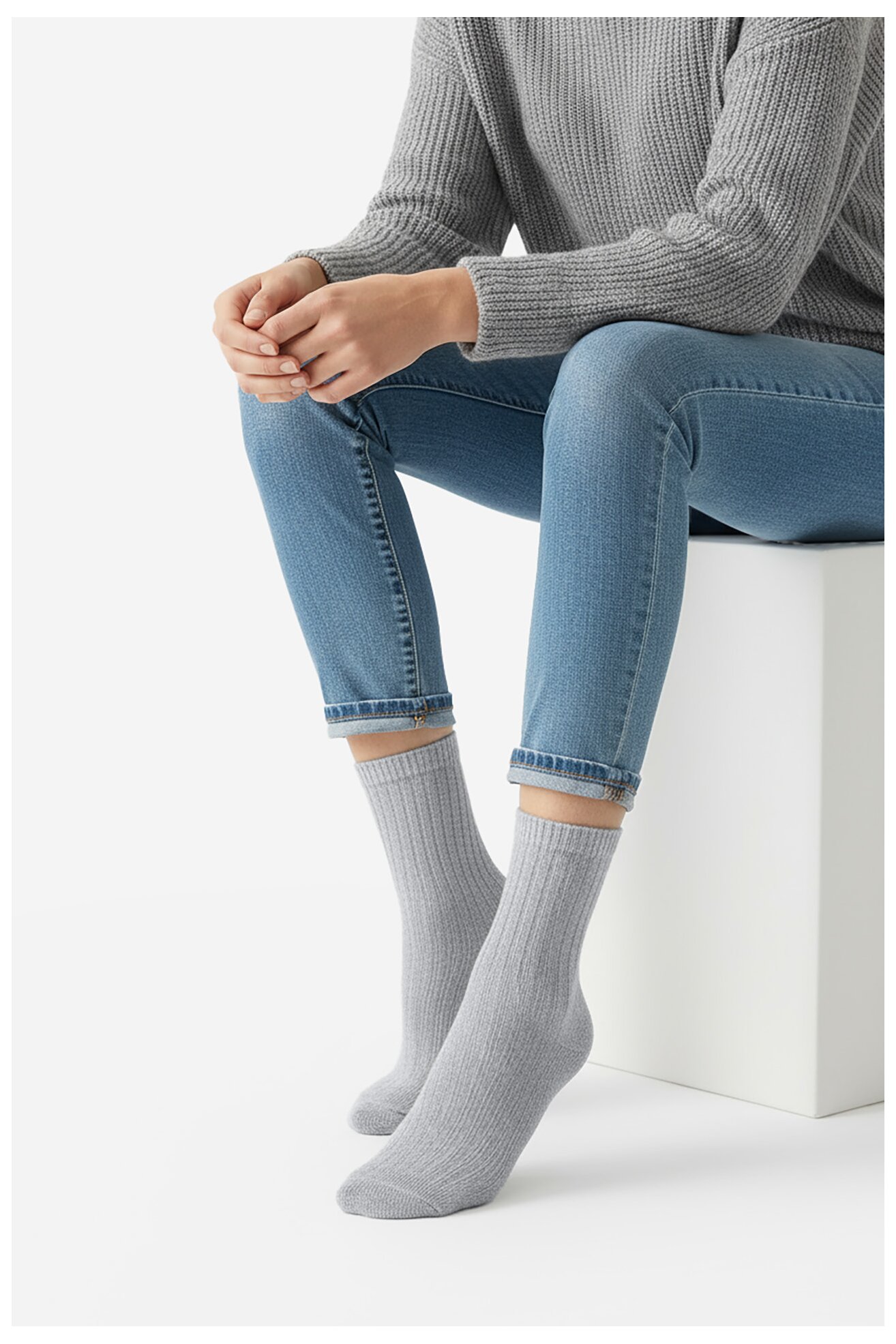 Skarpetki NINE WEST CEO_AS_NW_08_W_AW25 (2 PACK)R Szary jasny