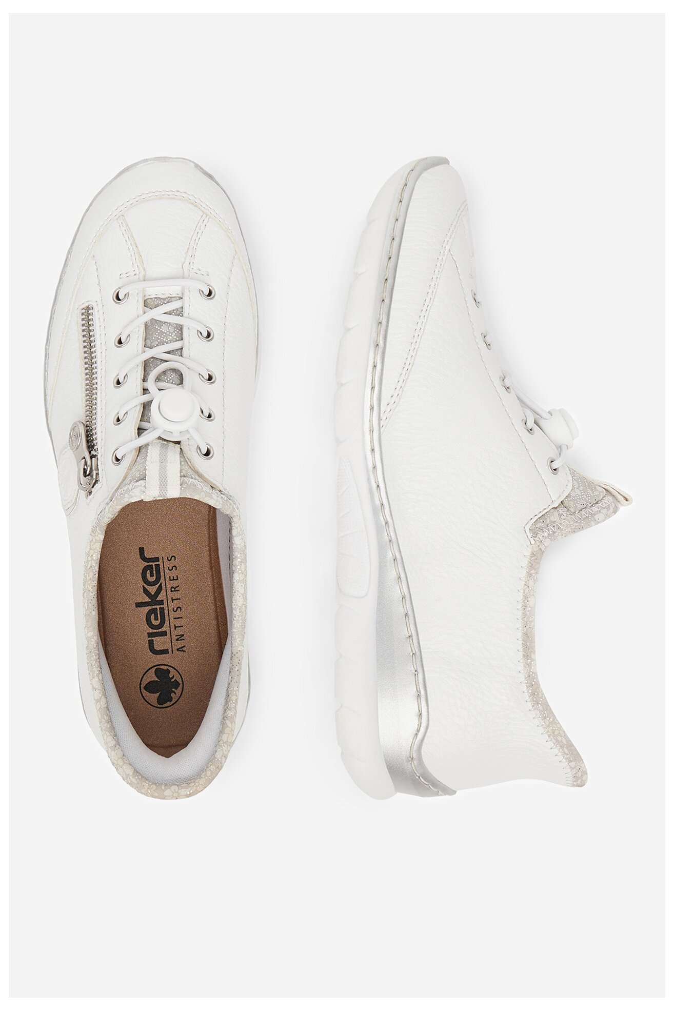 Sneakerși Rieker L32F1-80 ALB