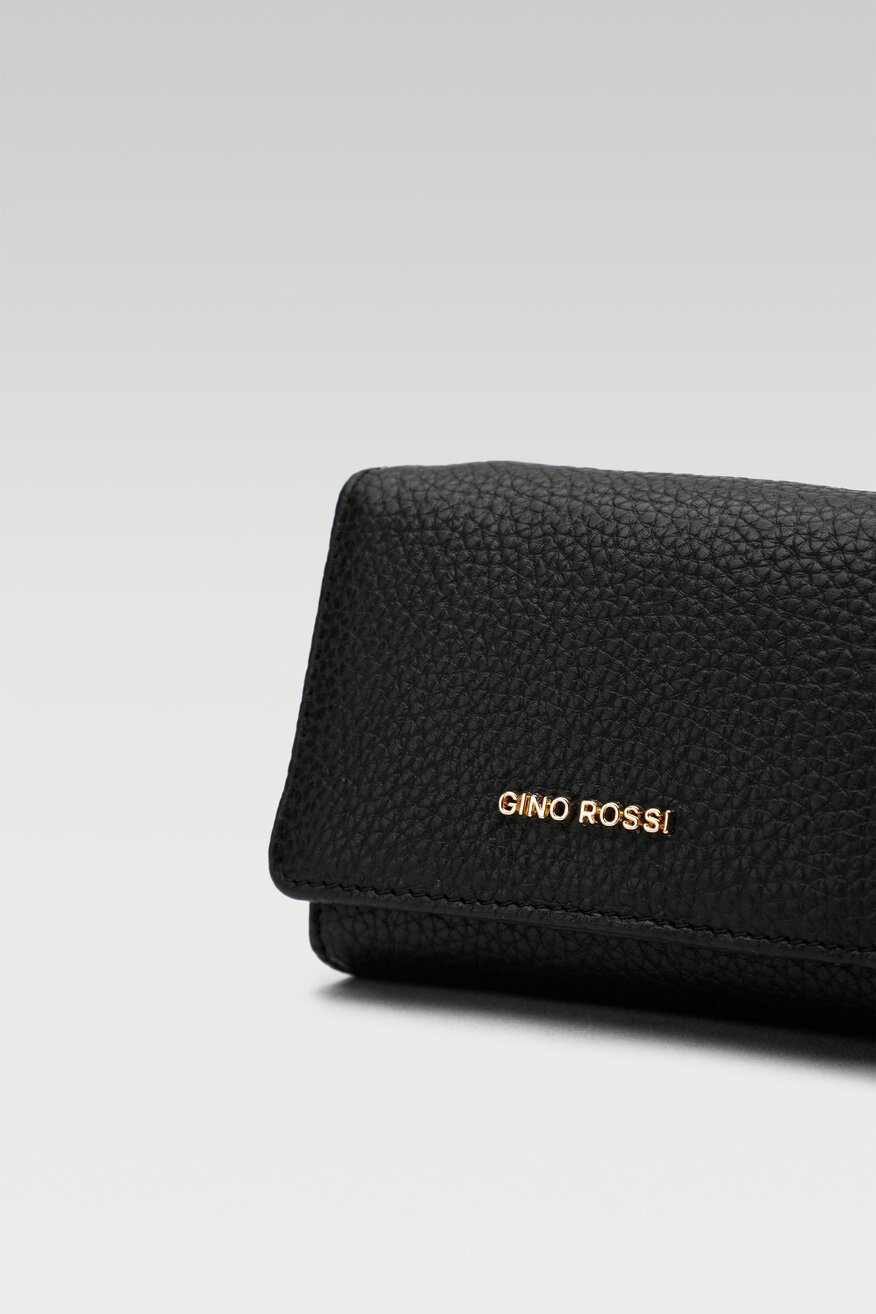 
                Gino Rossi - Mały portfel męski skórzany czarny - 5904862222998