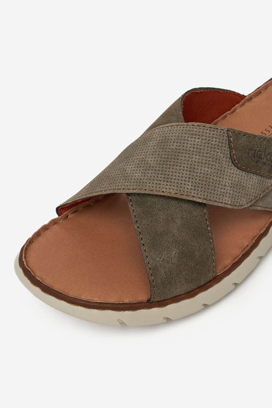 Șlapi Rieker BEJ ÎNCHIS - 2230078415569