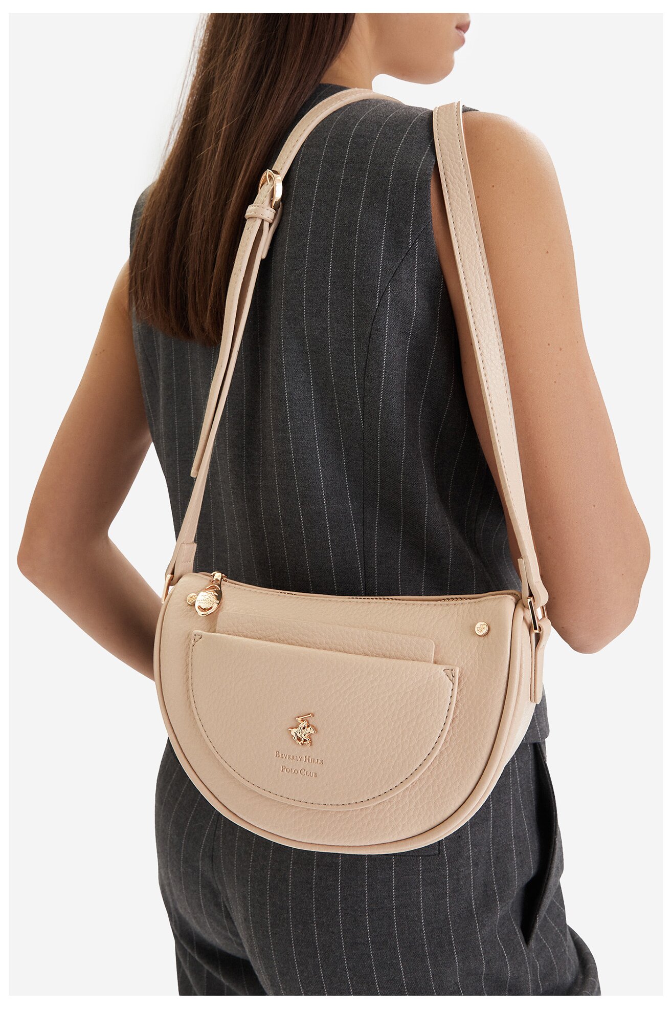 Сумка З Ремінцем Beverly Hills Polo Club CEO-BHPC-C-007-09 БЕЖЕВИЙ