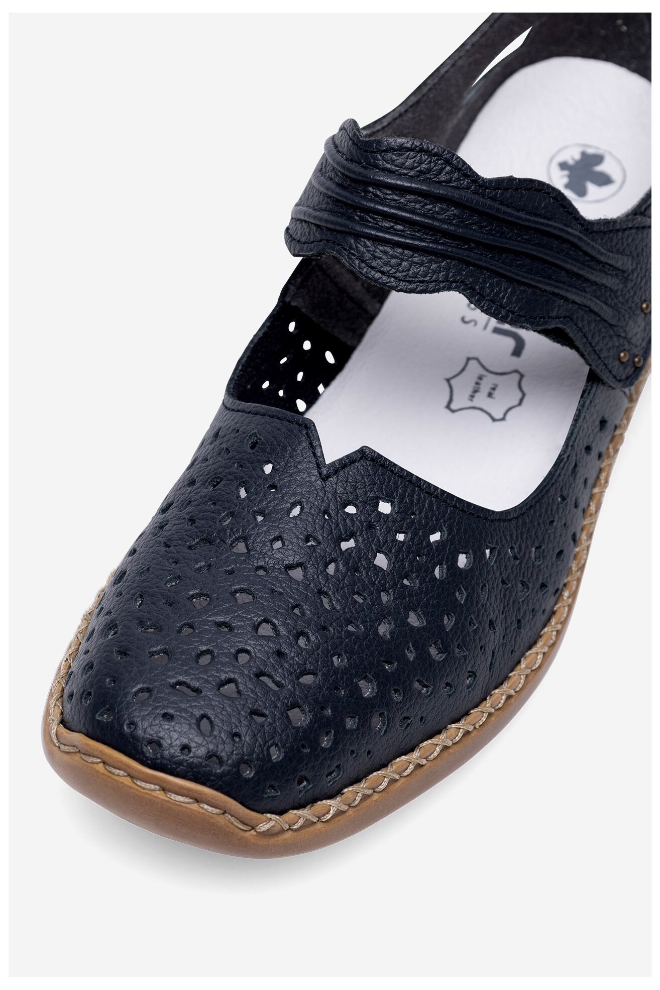 Baleriny Rieker 41399-14 Niebieski