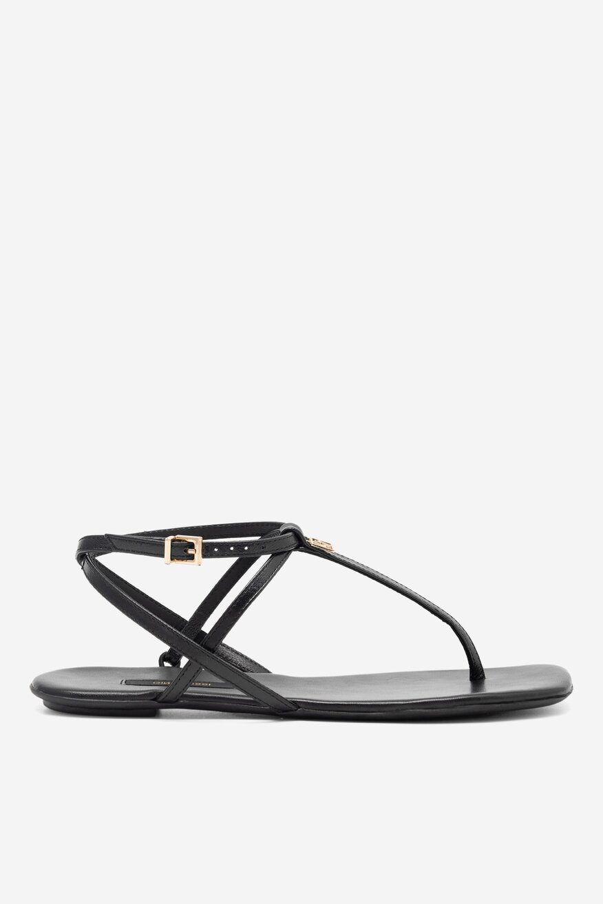 Gino Rossi - Skórzane sandały czarne - 5904862655772