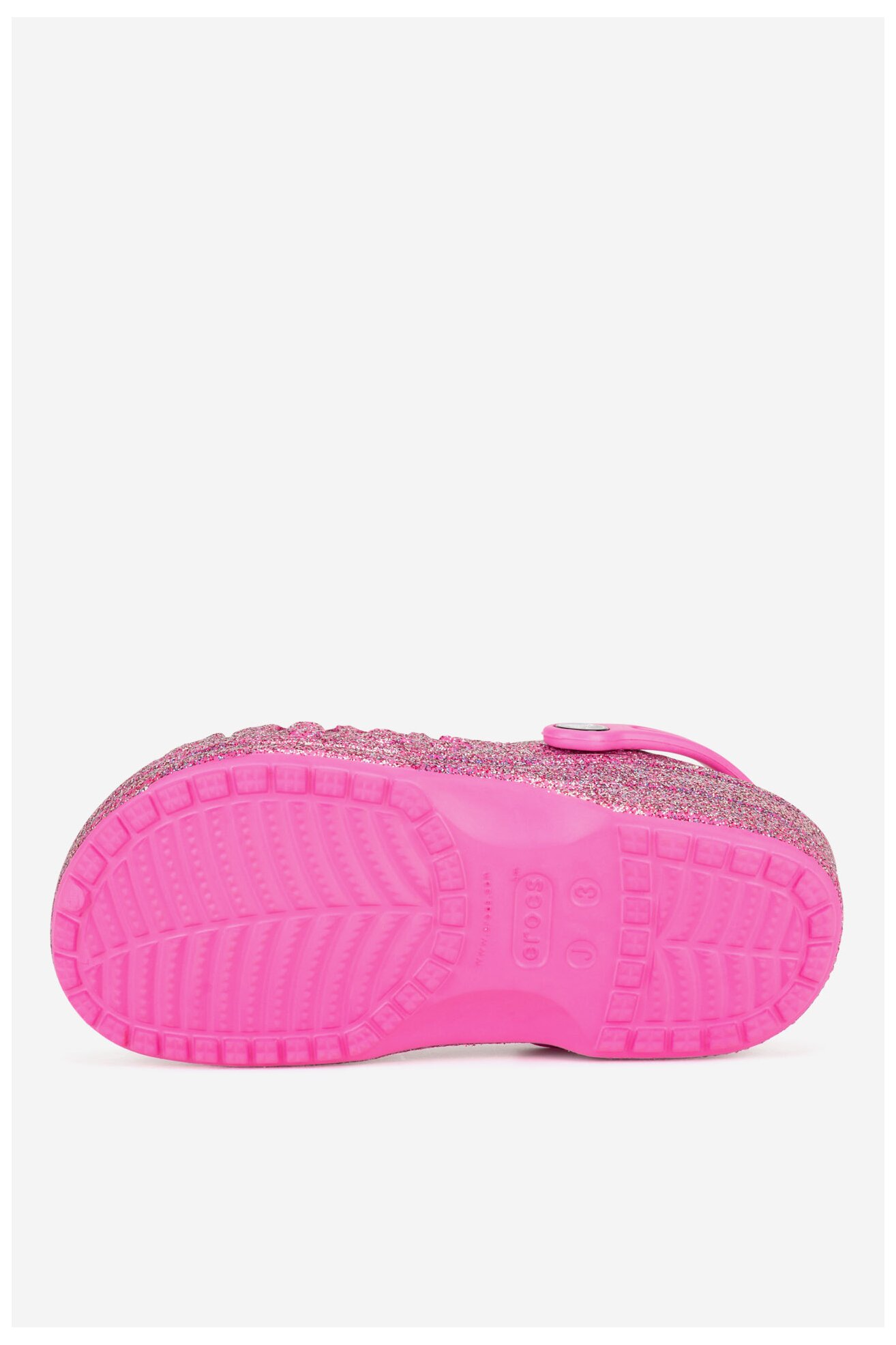 Klapki basenowe Crocs C-BAYA GLITTER CLOG T 207014-7AA Różowy