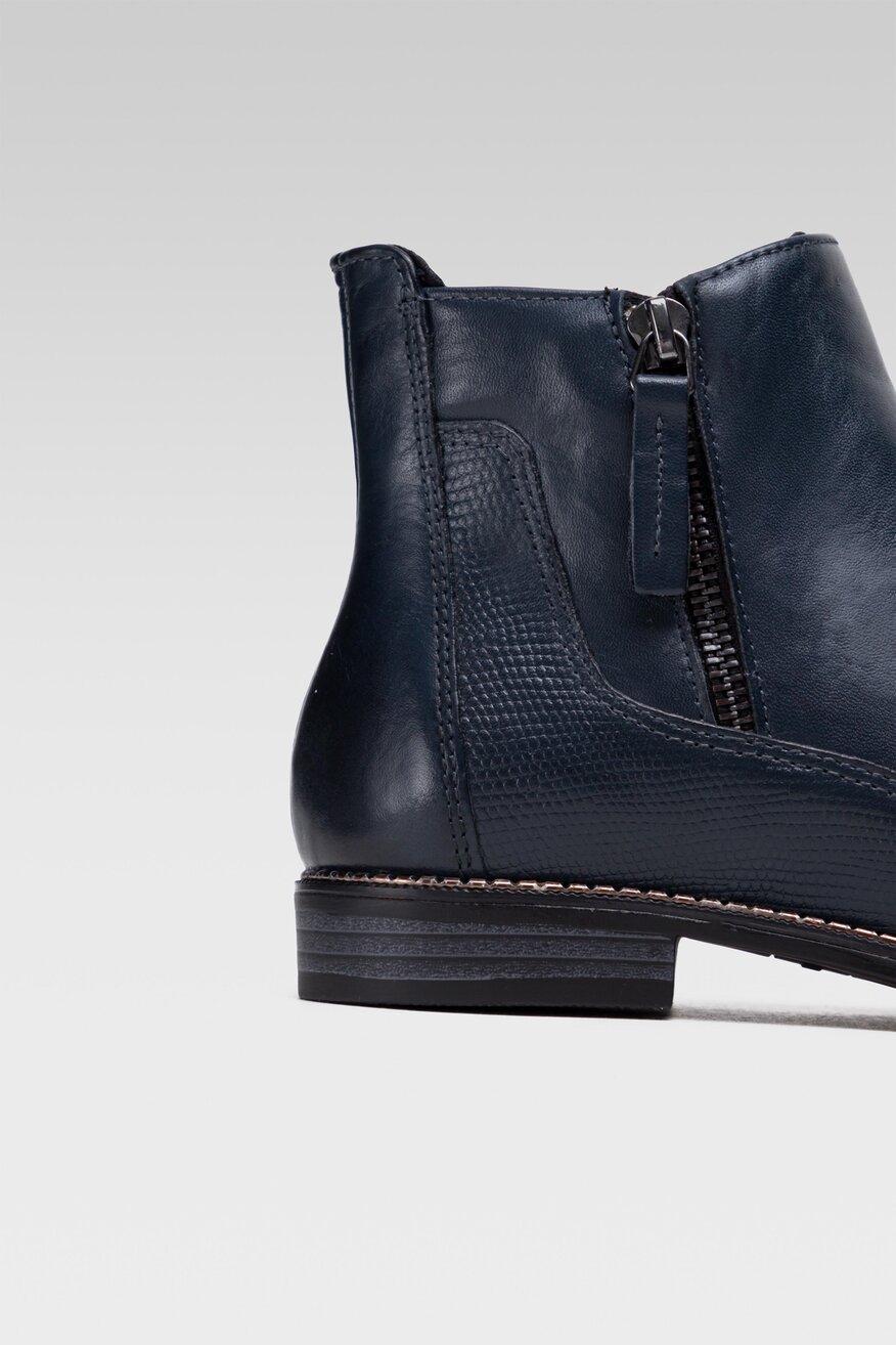 
                Lasocki - Skórzane botki granatowe - 5903698947549